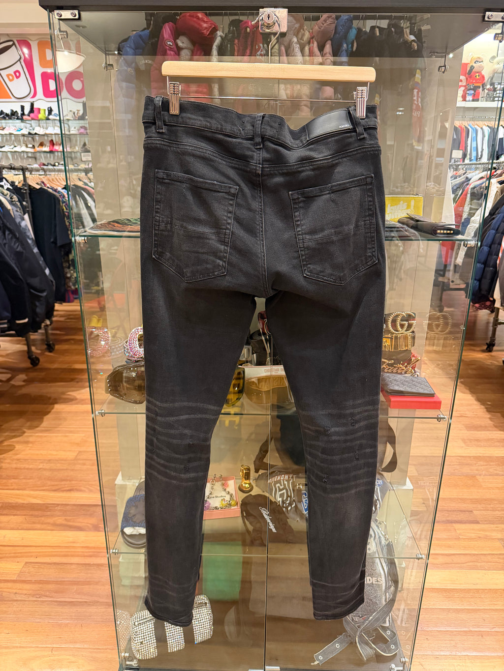 Amiri MX1 Distressed Skinny Jeans - Black
