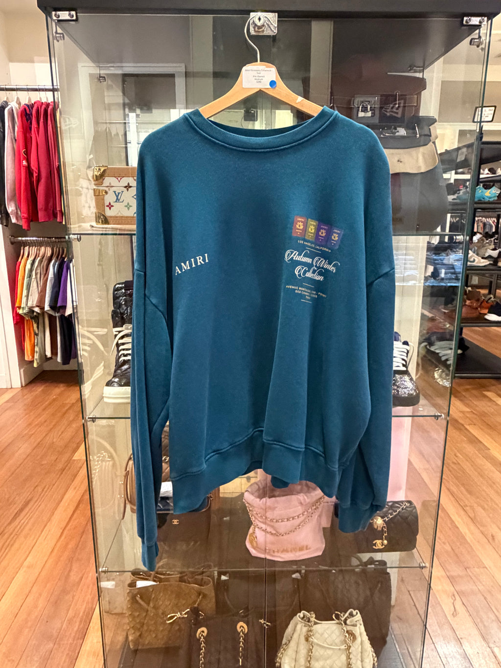 Amiri Giveaway Crewneck Teal
