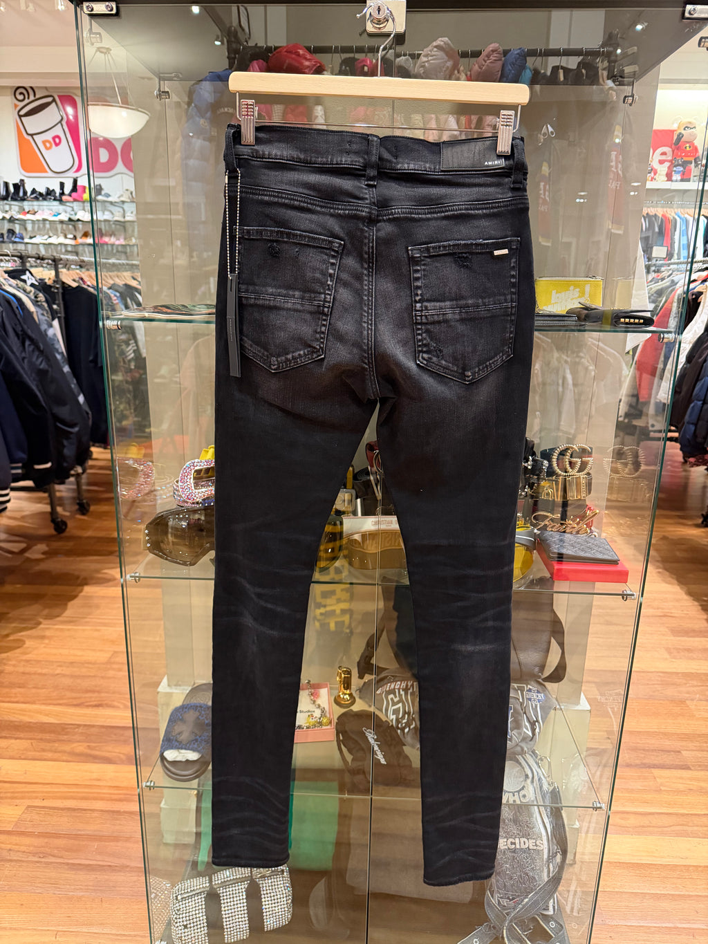 Amiri Rainbow Paisley Trasher Jeans - Black