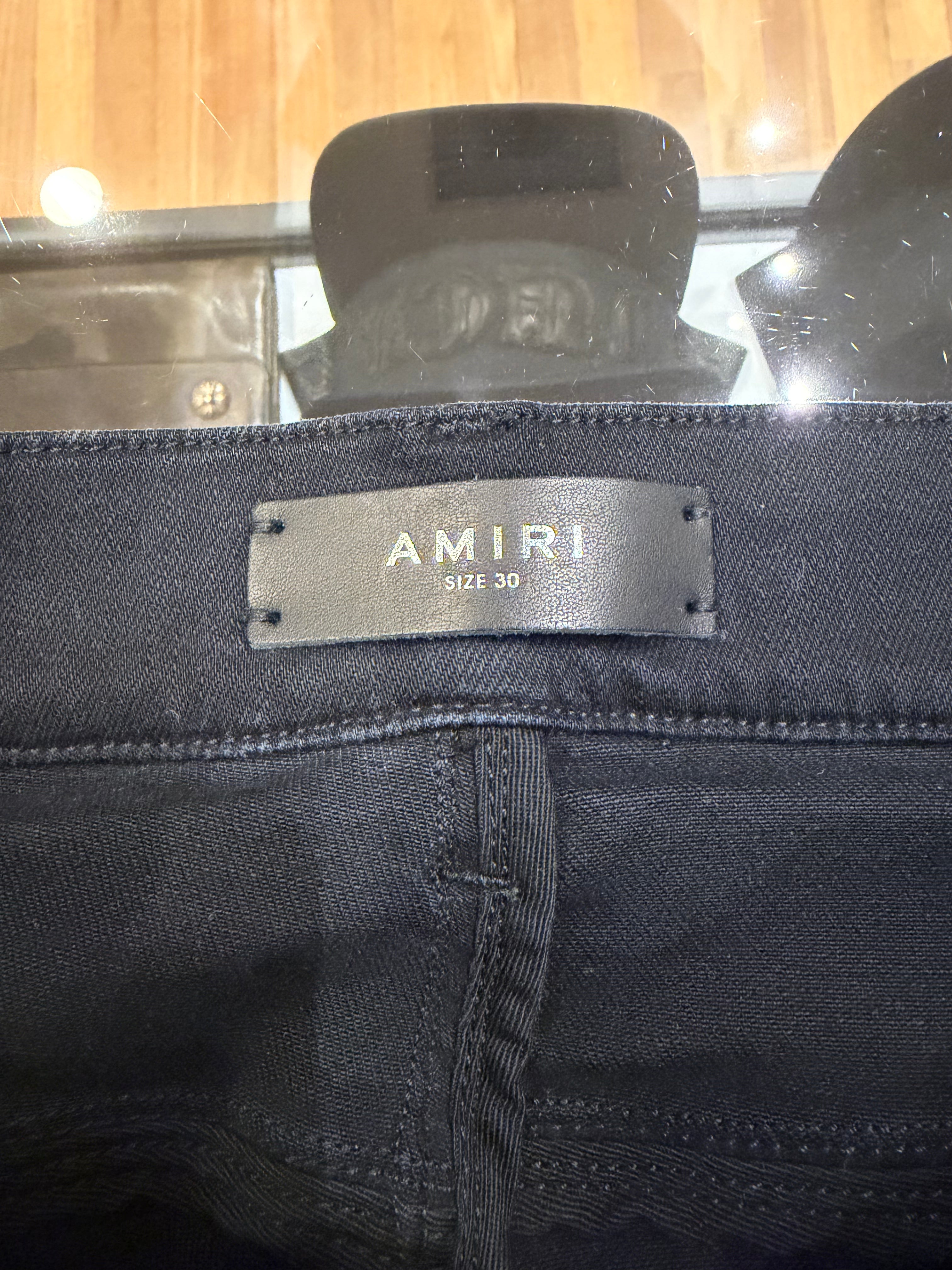 Amiri Rainbow Paisley Trasher Jeans - Black