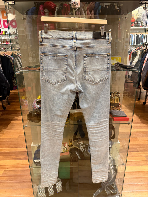 Amiri Pajama Art Patch Skinny Jeans
