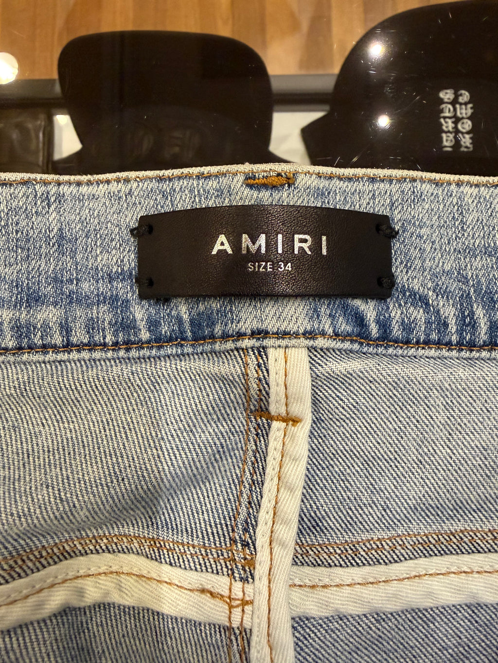 Amiri Pajama Art Patch Skinny Jeans