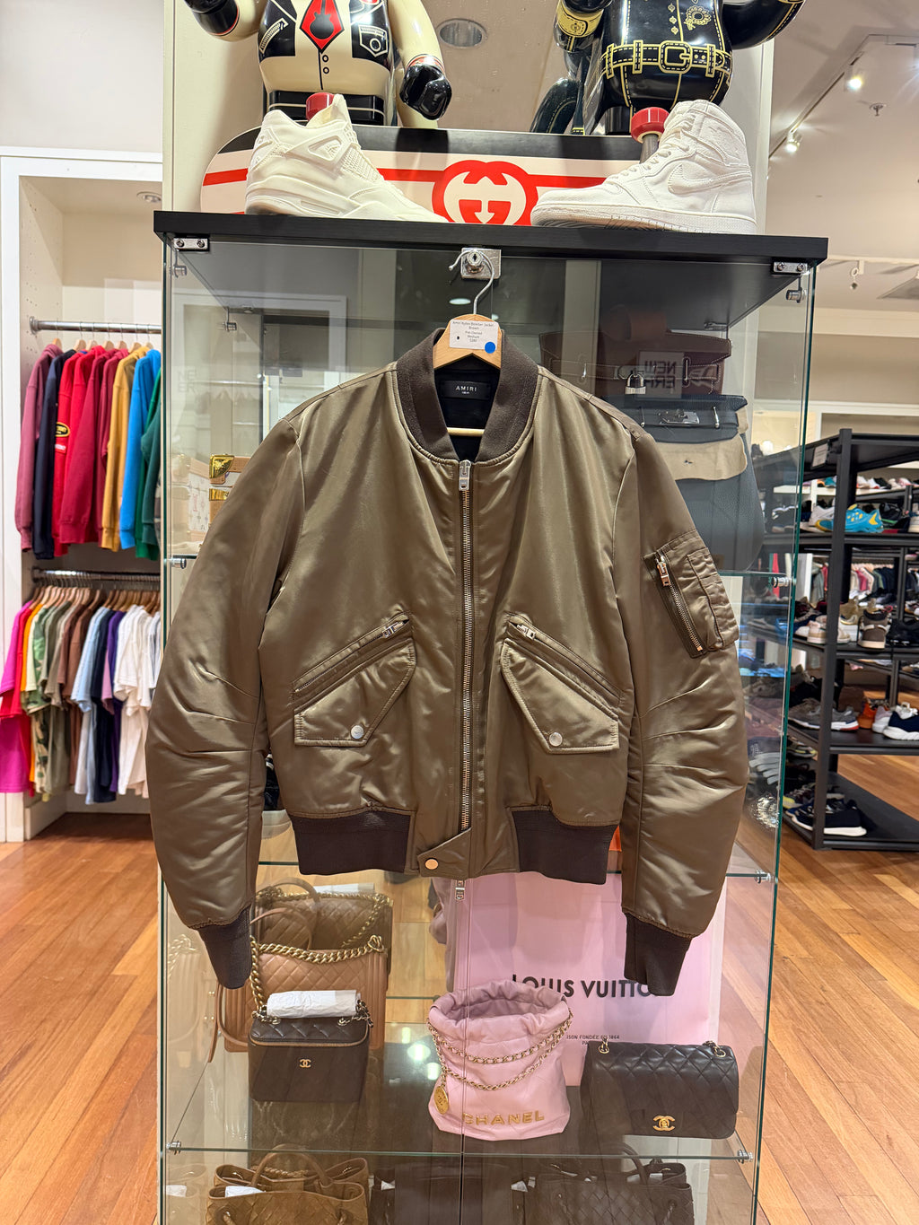 Amiri Nylon Bomber Jacket -
Brown