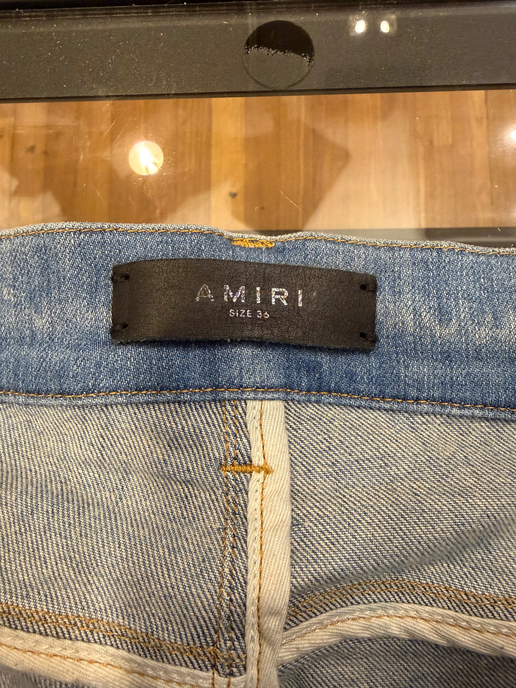 Amiri MX2 Flannel Patch Denim Jeans