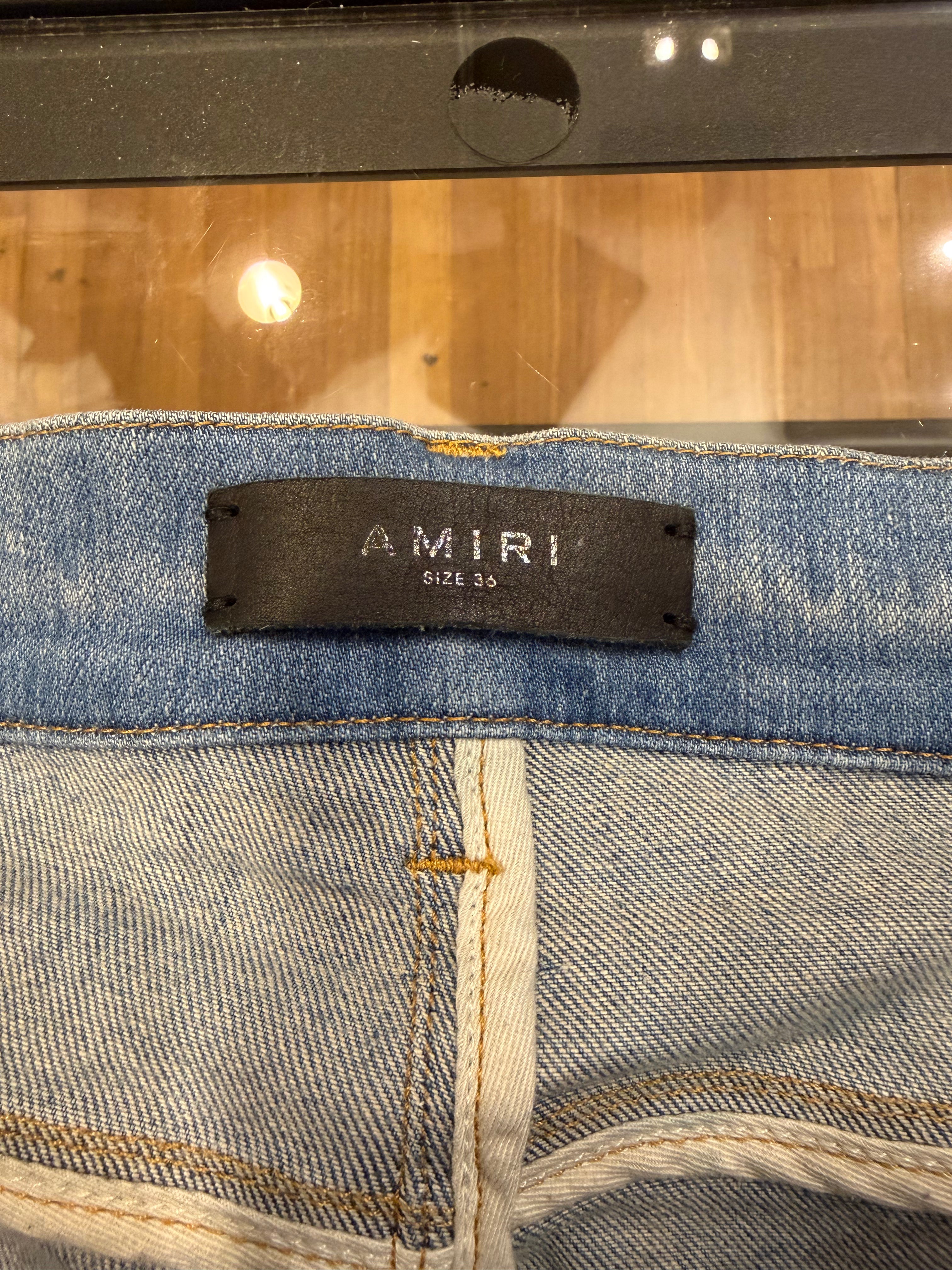 Amiri MX2 Flannel Patch Denim Jeans