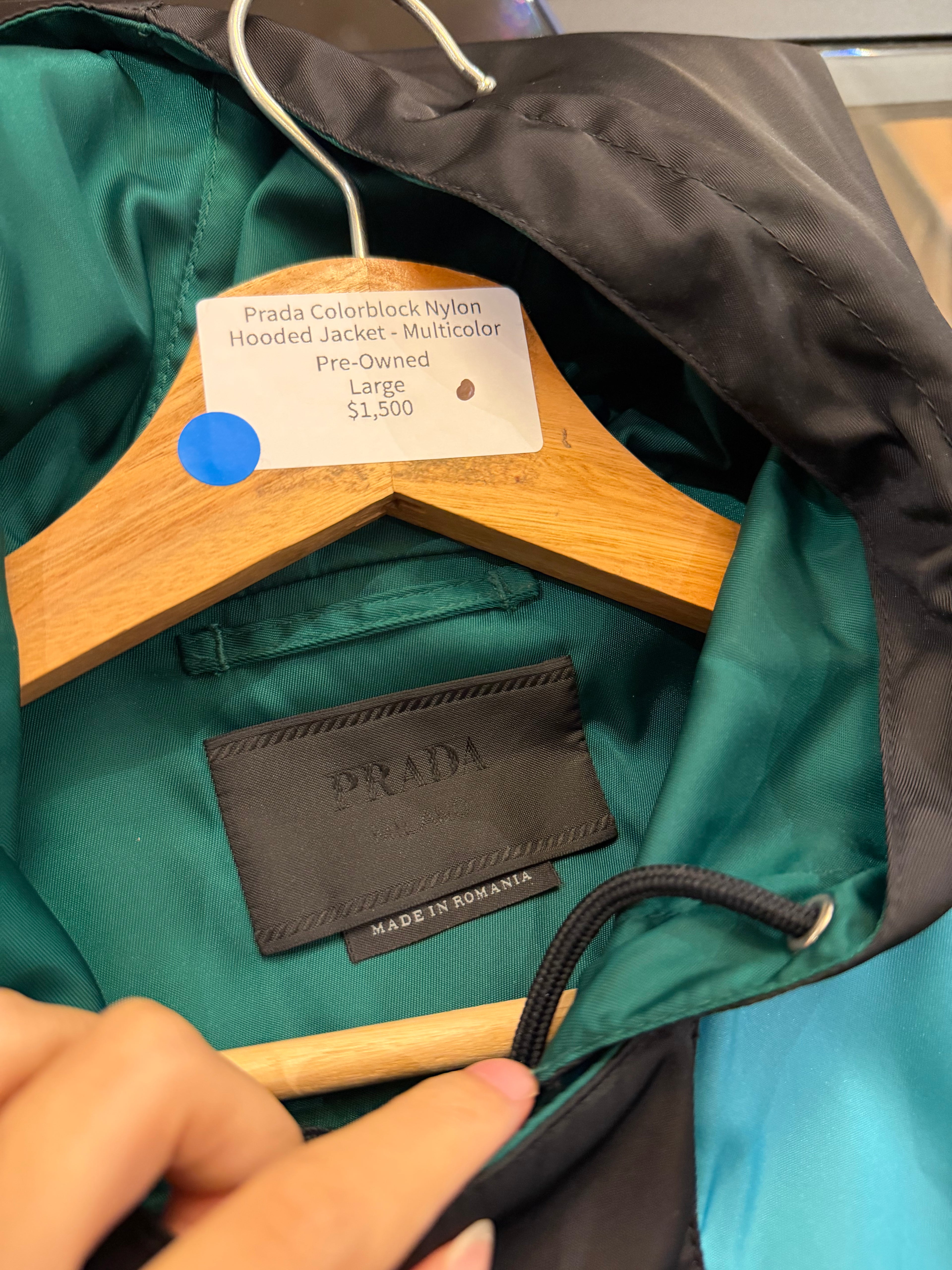 Prada Colorblock Nylon
Hooded Jacket - Multicolor