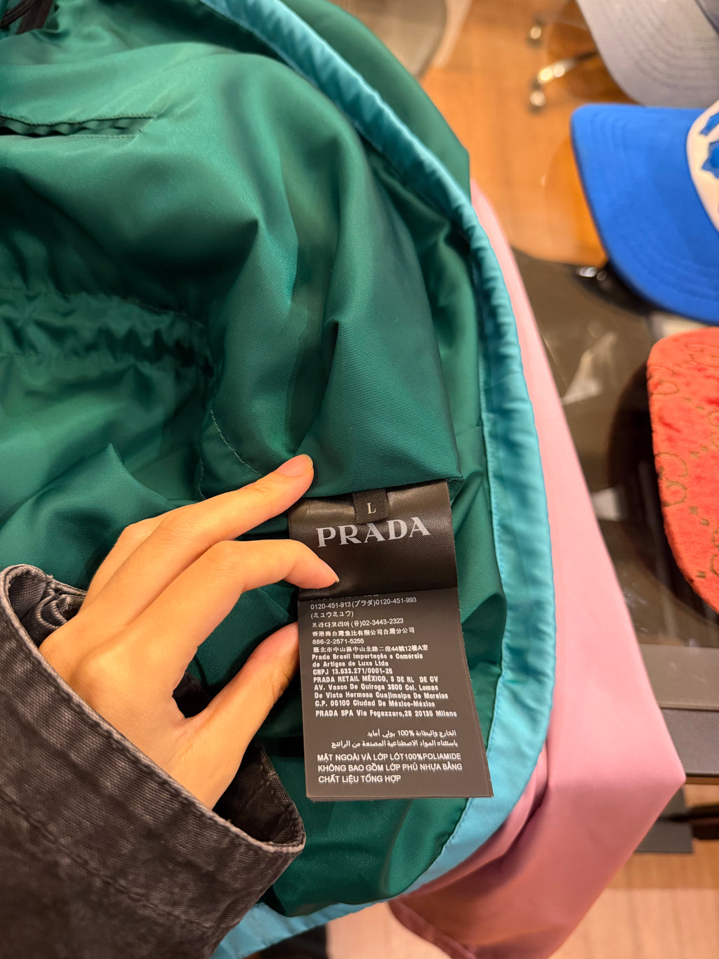 Prada Colorblock Nylon
Hooded Jacket - Multicolor