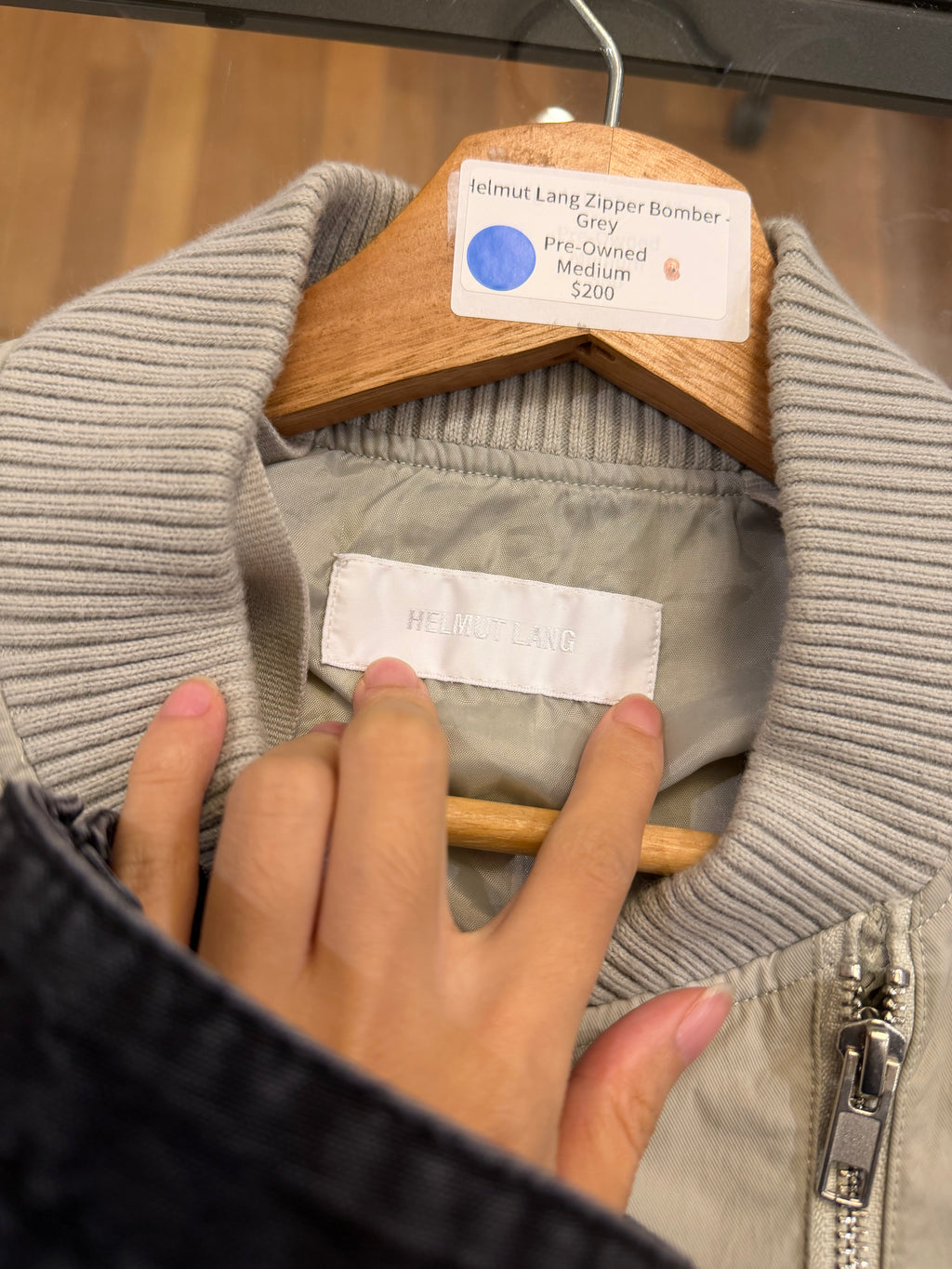 delmut Lang Zipper Bomber -
Grey