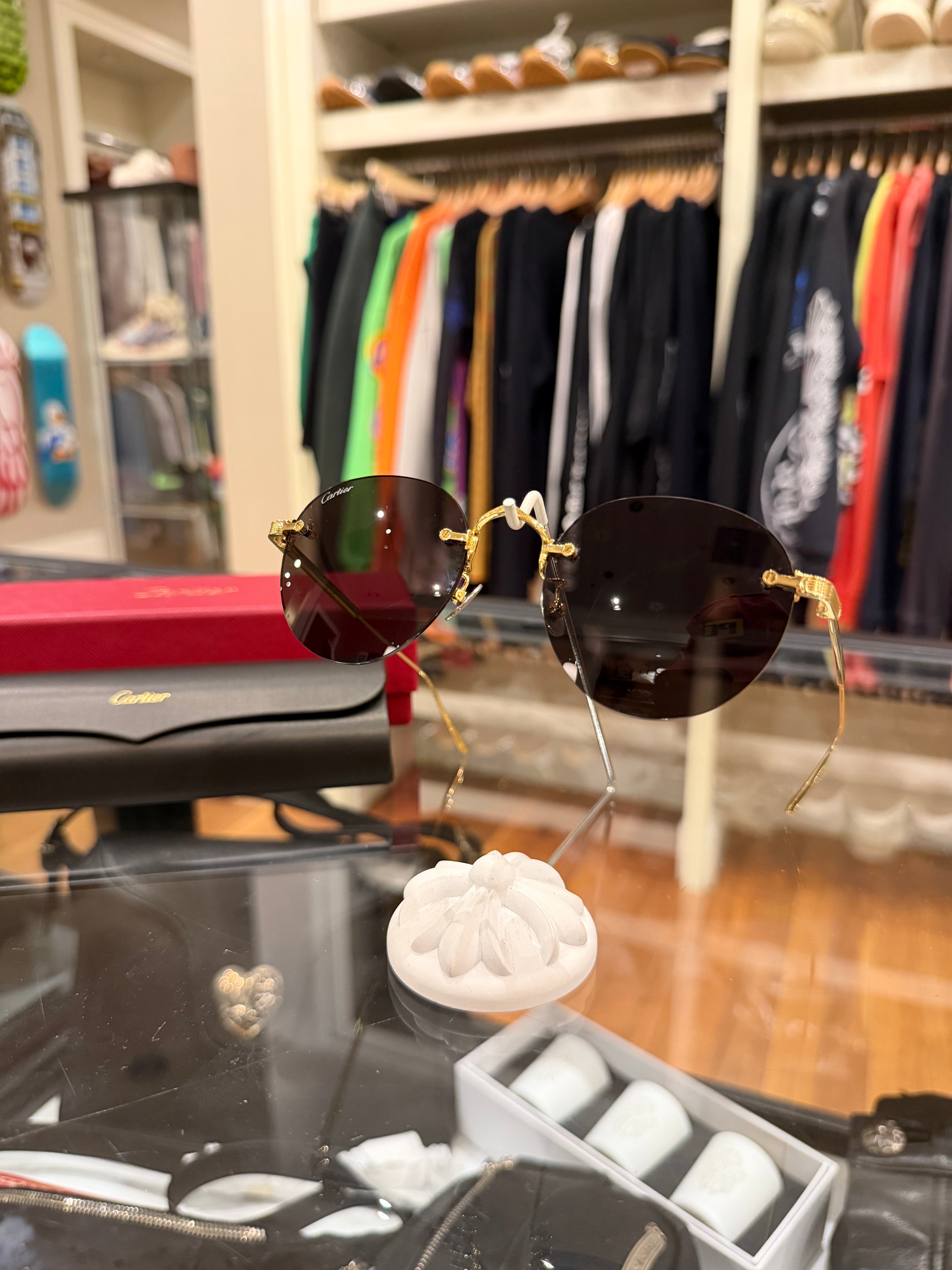 Cartier Round Frameless Sunglasses- CT0393S