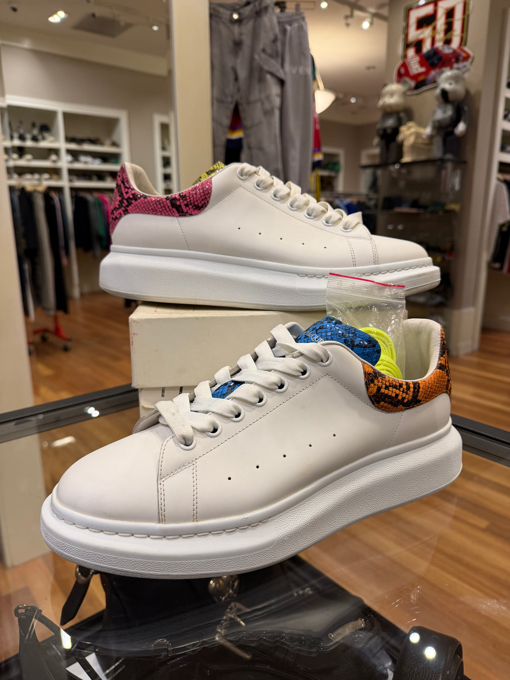 Alexander McQueen Oversized Sneaker - White/Multi Python