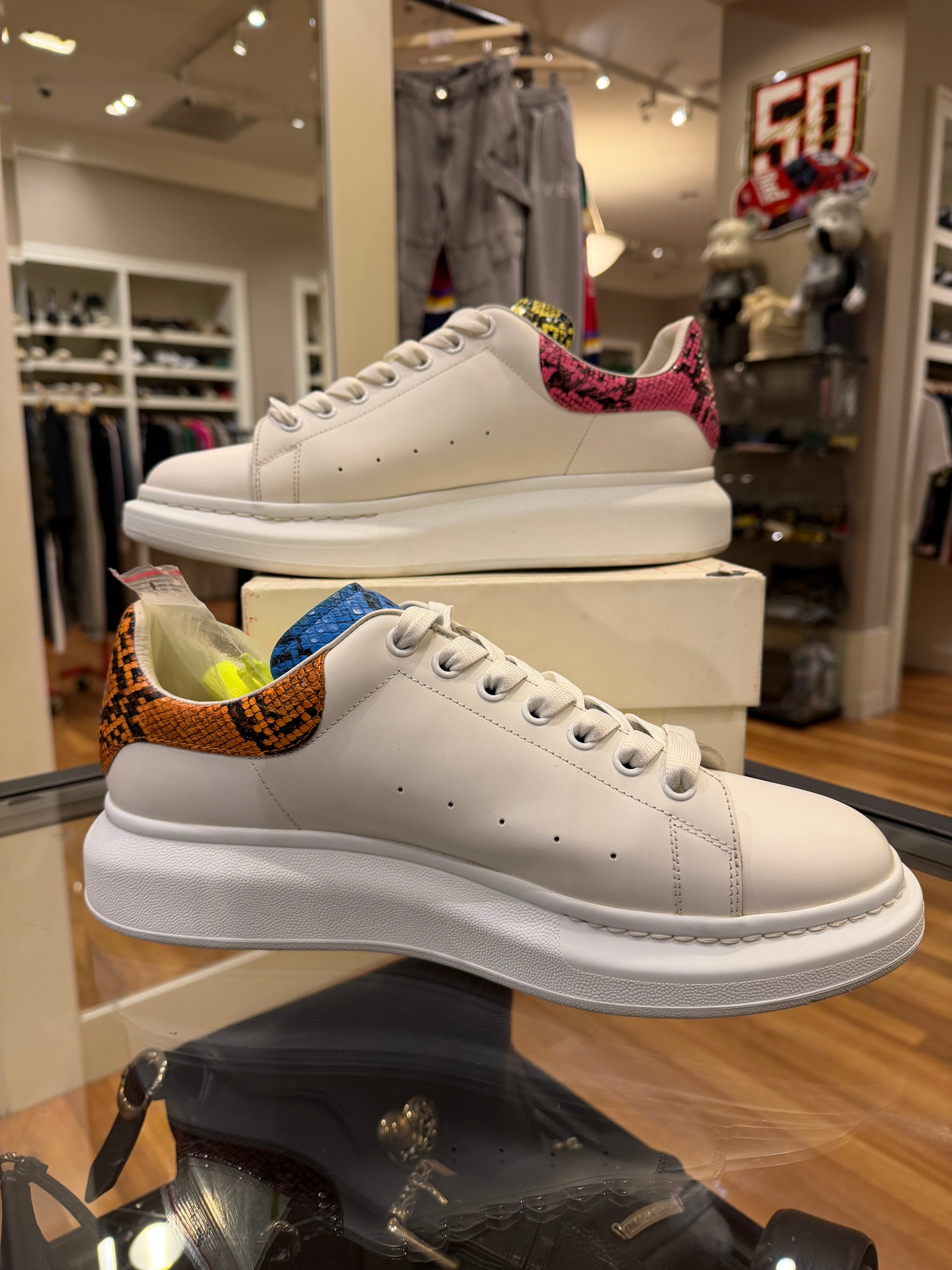 Alexander McQueen Oversized Sneaker - White/Multi Python