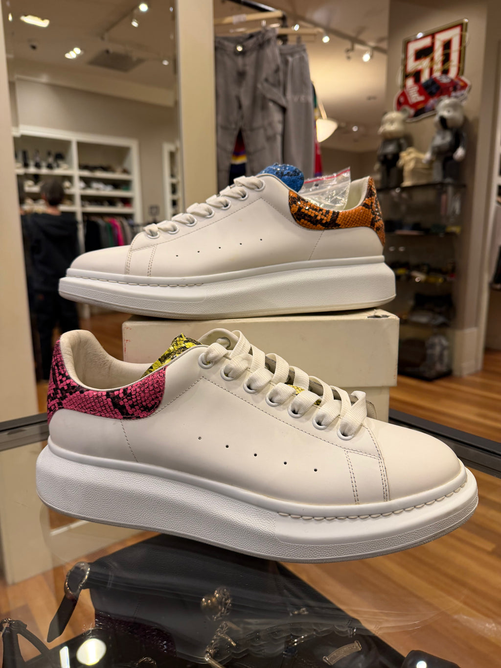 Alexander McQueen Oversized Sneaker - White/Multi Python