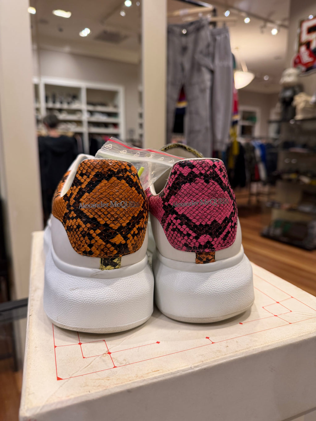 Alexander McQueen Oversized Sneaker - White/Multi Python