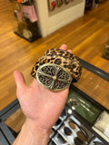 Chrome Hearts Oval Belt With Leopard Hide Belt Strap