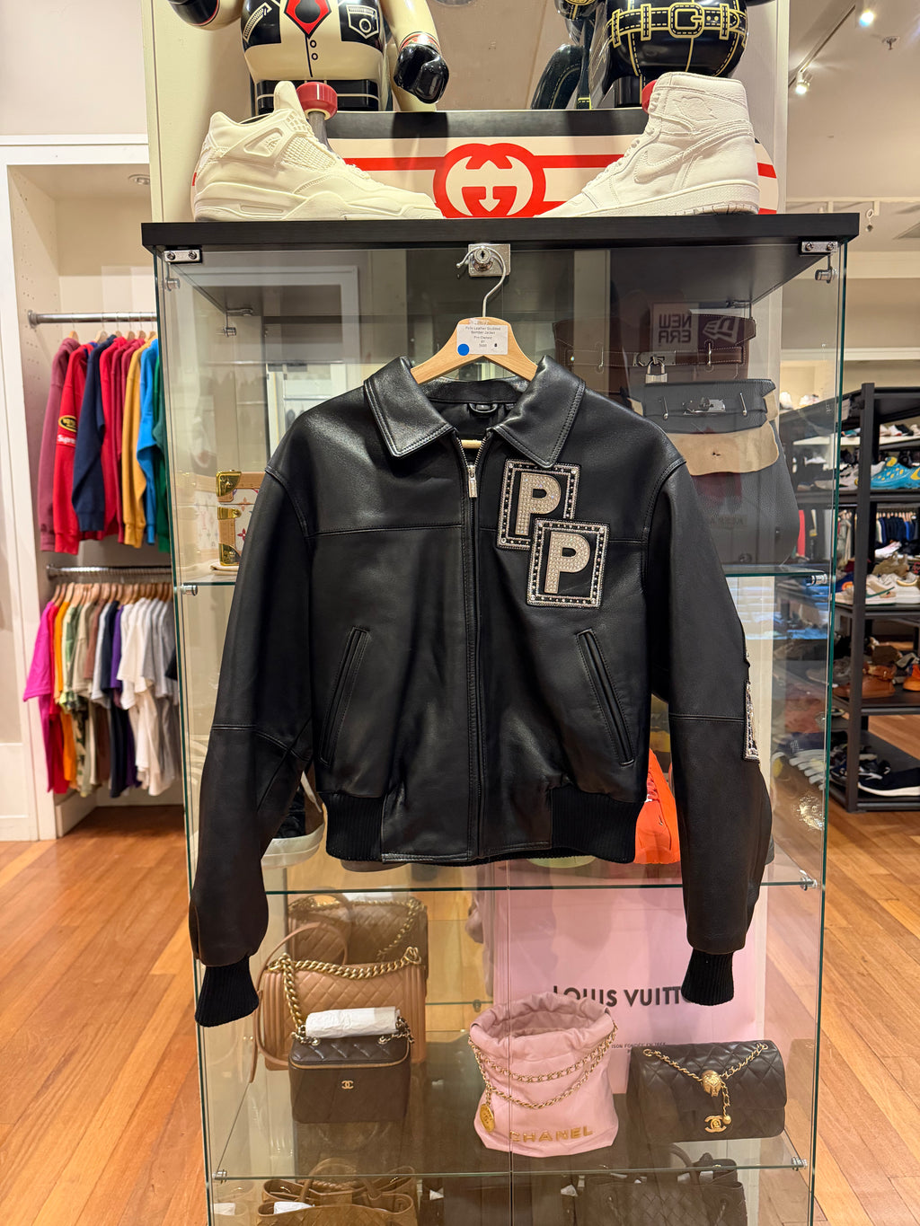 Pelle Leather Studded
Bomber Jacket