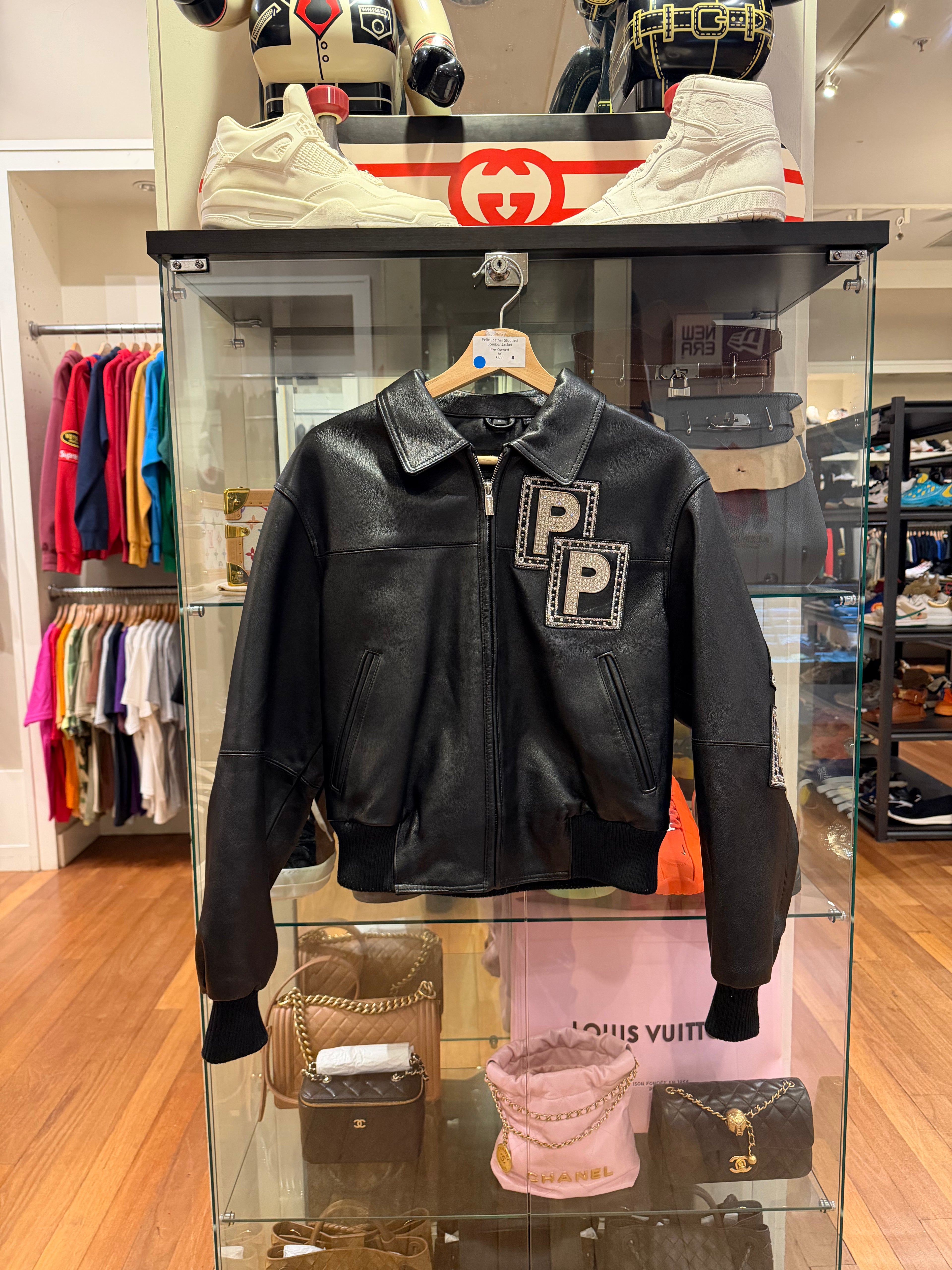 Pelle Leather Studded
Bomber Jacket