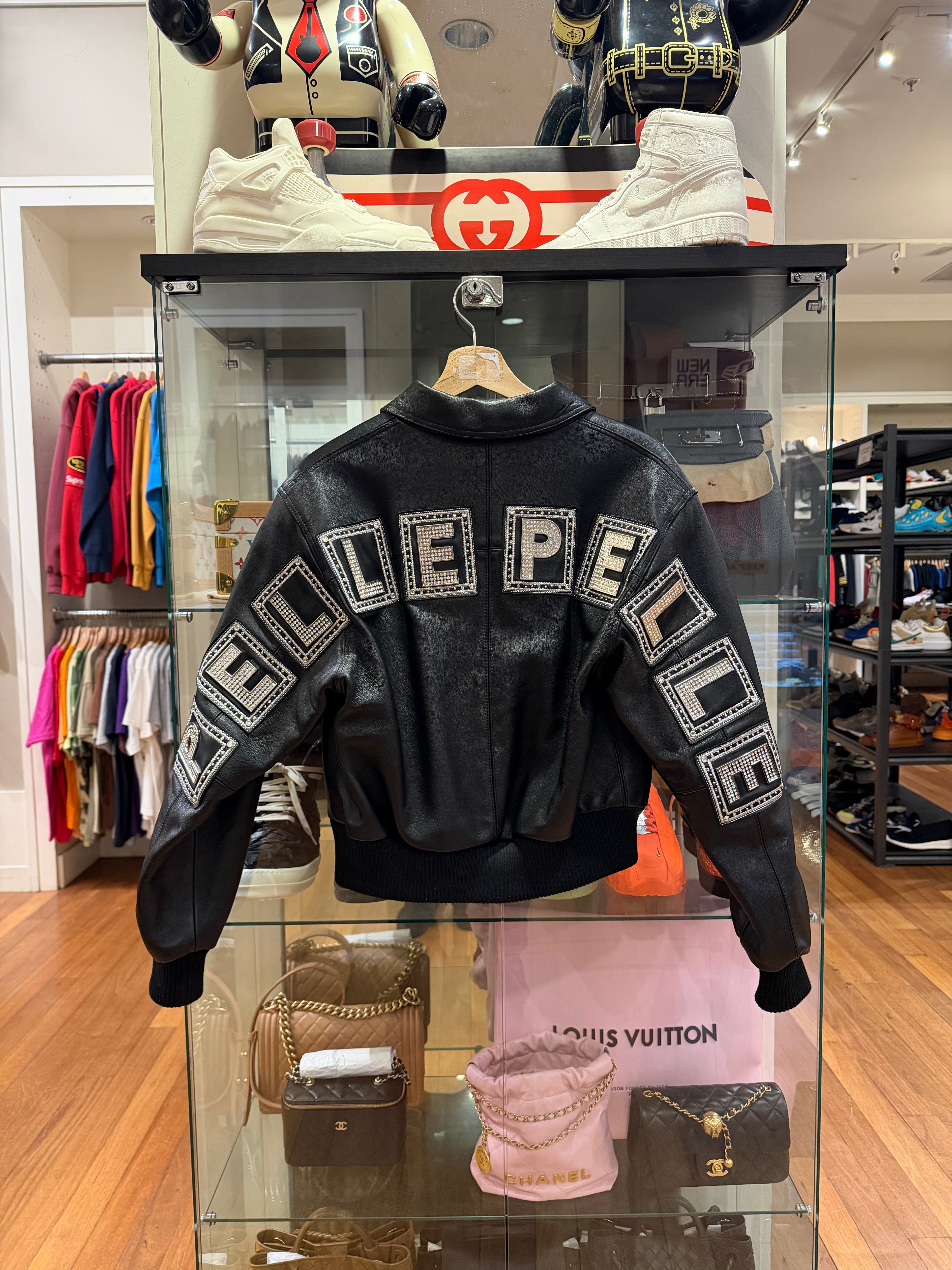 Pelle Leather Studded
Bomber Jacket