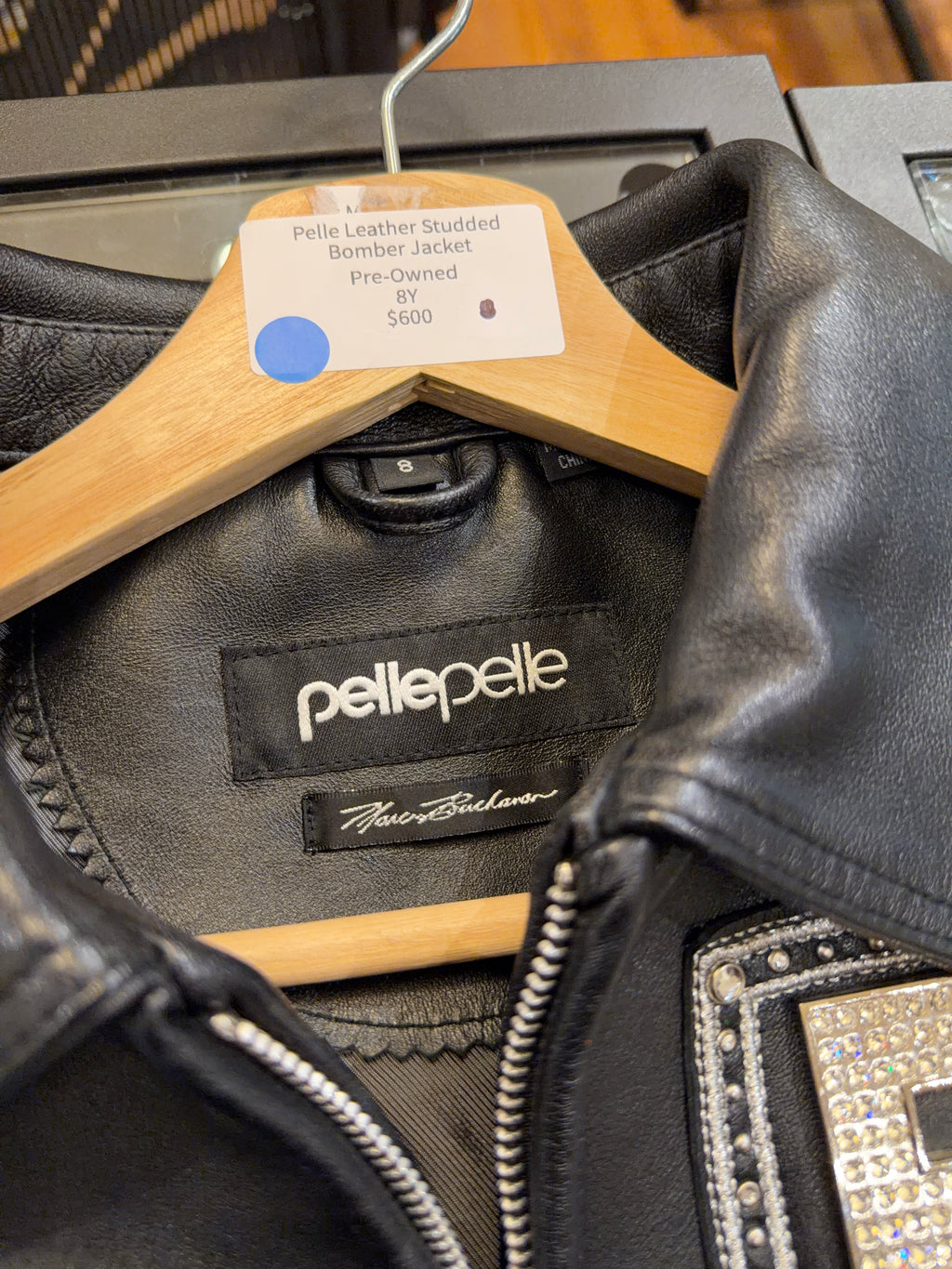 Pelle Leather Studded
Bomber Jacket