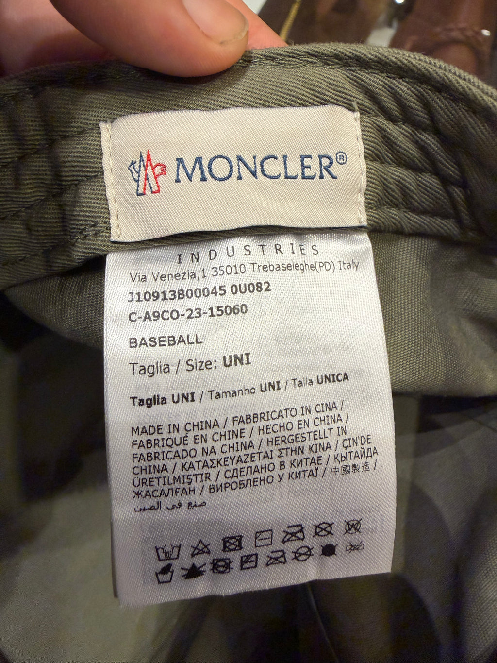 Moncler Canvas Baseball Cap - Green