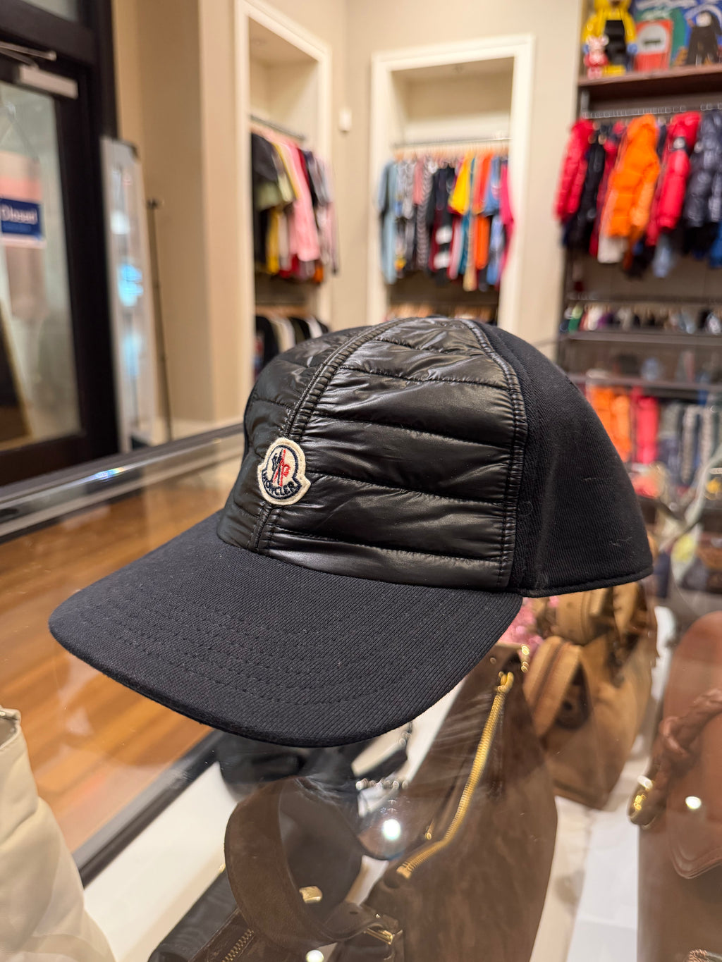Moncler Puffer Berretto Baseball Cap - Black