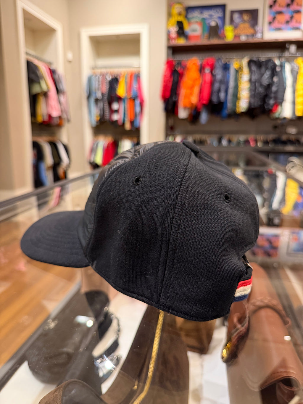 Moncler Puffer Berretto Baseball Cap - Black