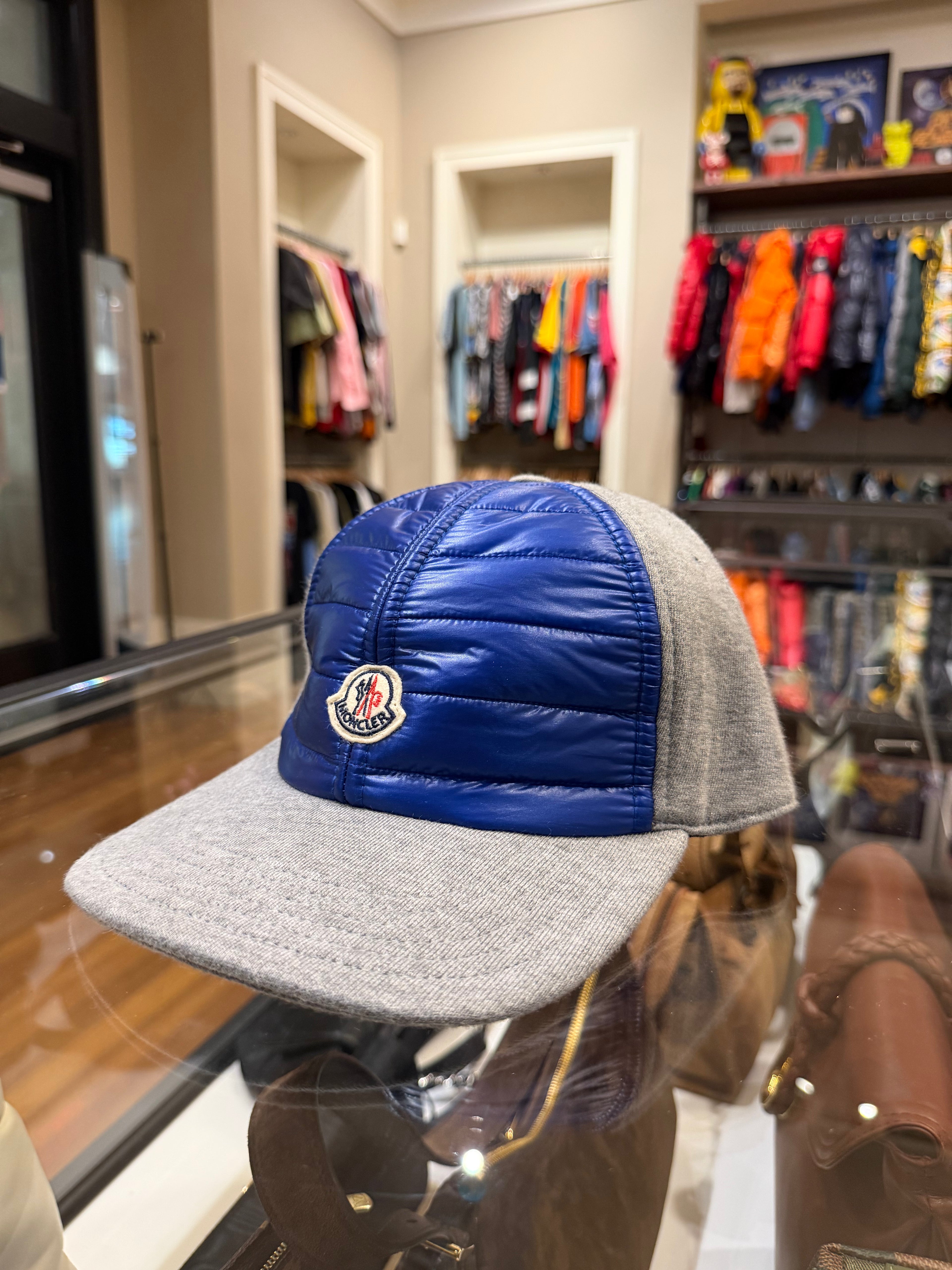 Moncler Berretto Puffer Baseball Cap - Grey/Blue