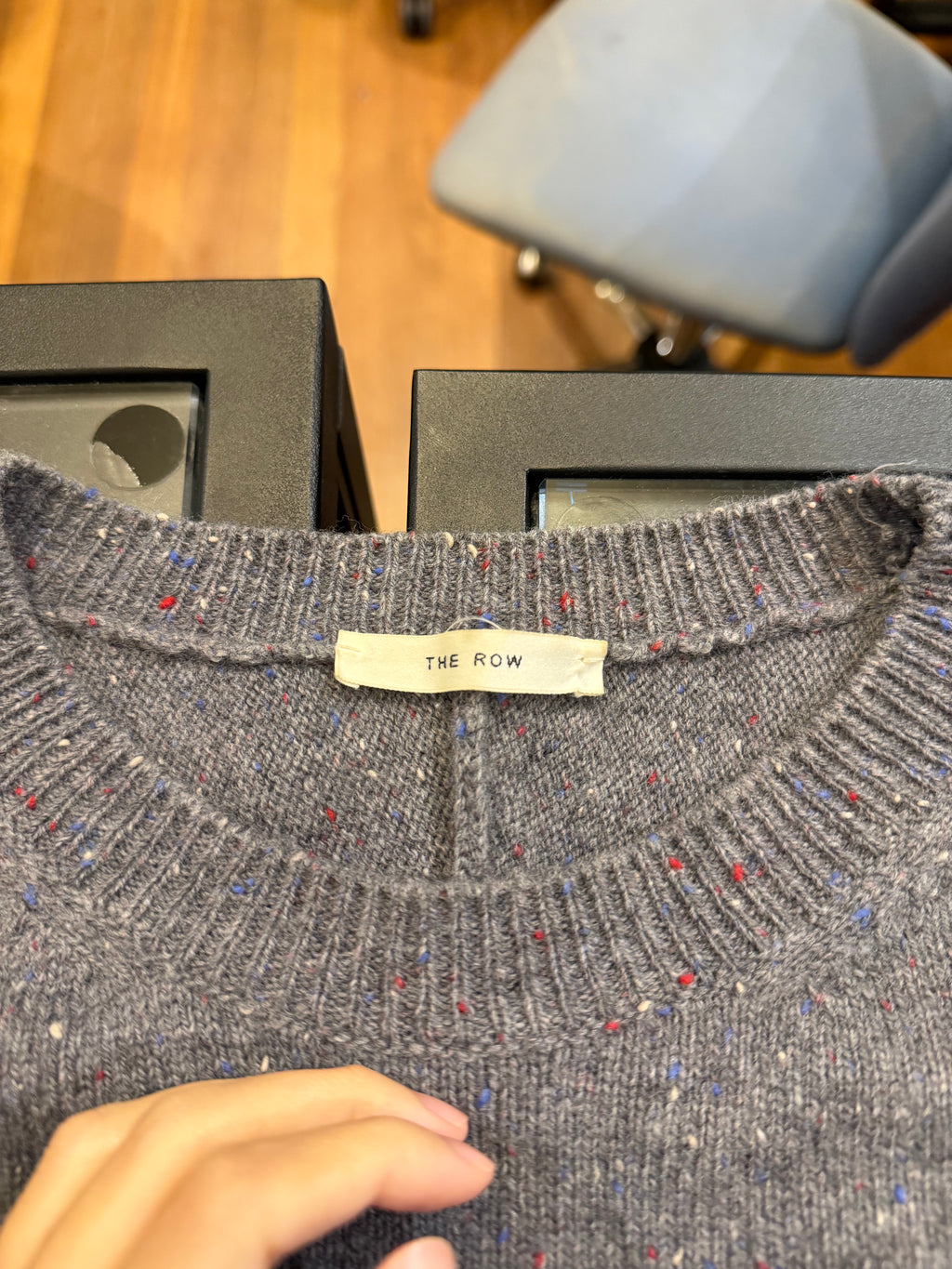 The Row Wool Gray Speckled Sweater