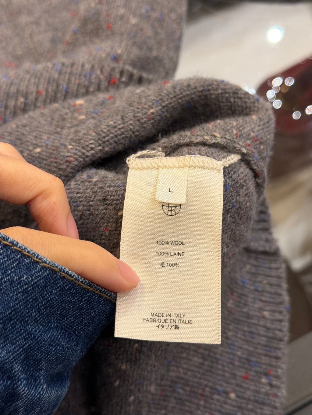 The Row Wool Gray Speckled Sweater