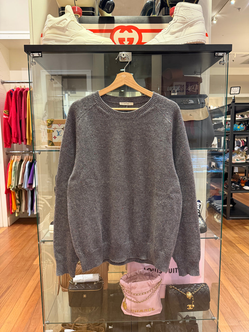 The Row Wool Gray Speckled Sweater