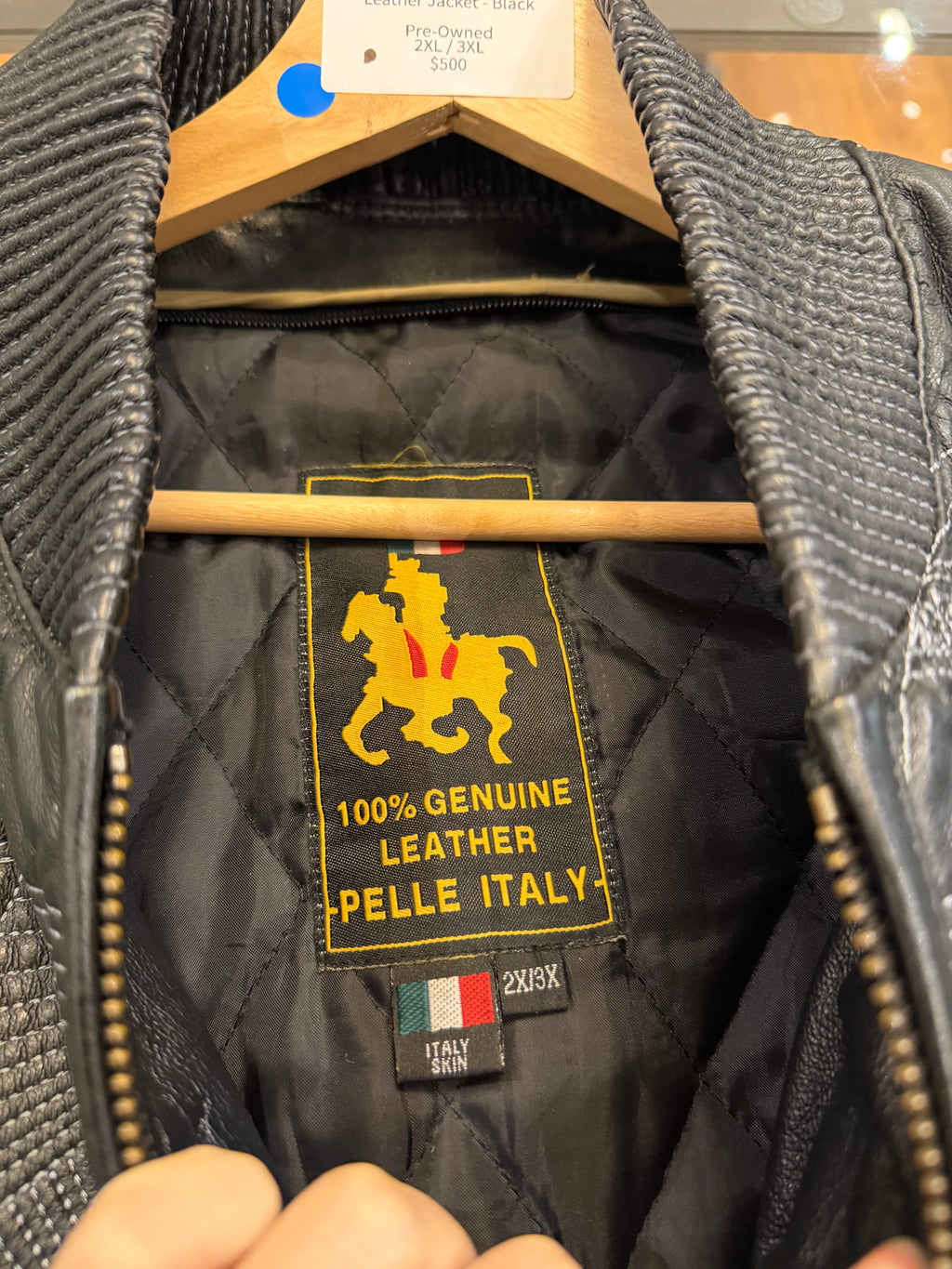 Pelle Pelle America Quilted
Leather Jacket - Black