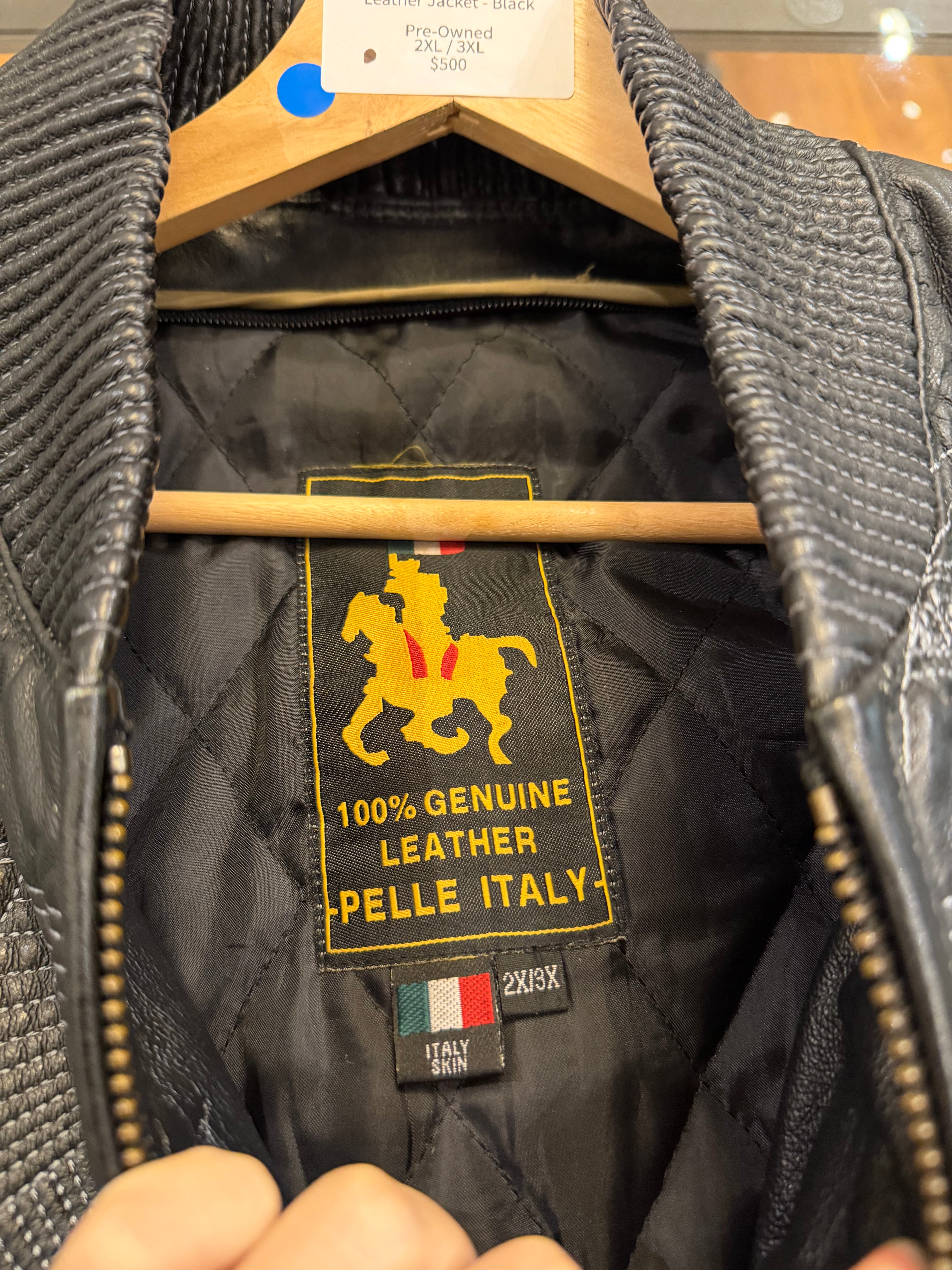 Pelle Pelle America Quilted
Leather Jacket - Black