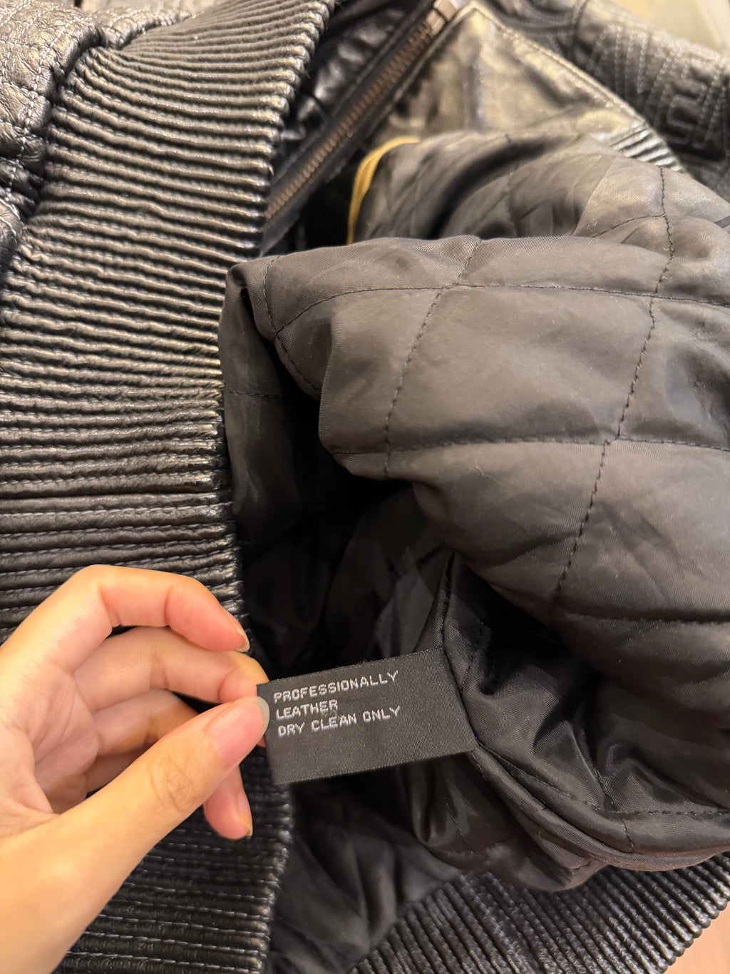 Pelle Pelle America Quilted
Leather Jacket - Black