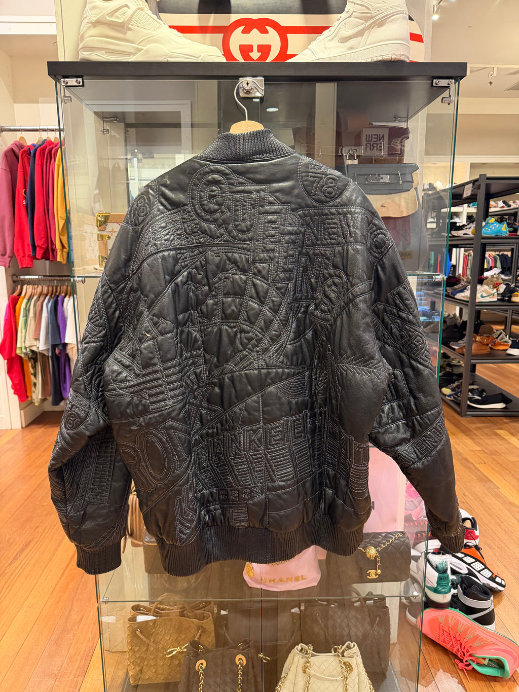 Pelle Pelle America Quilted
Leather Jacket - Black
