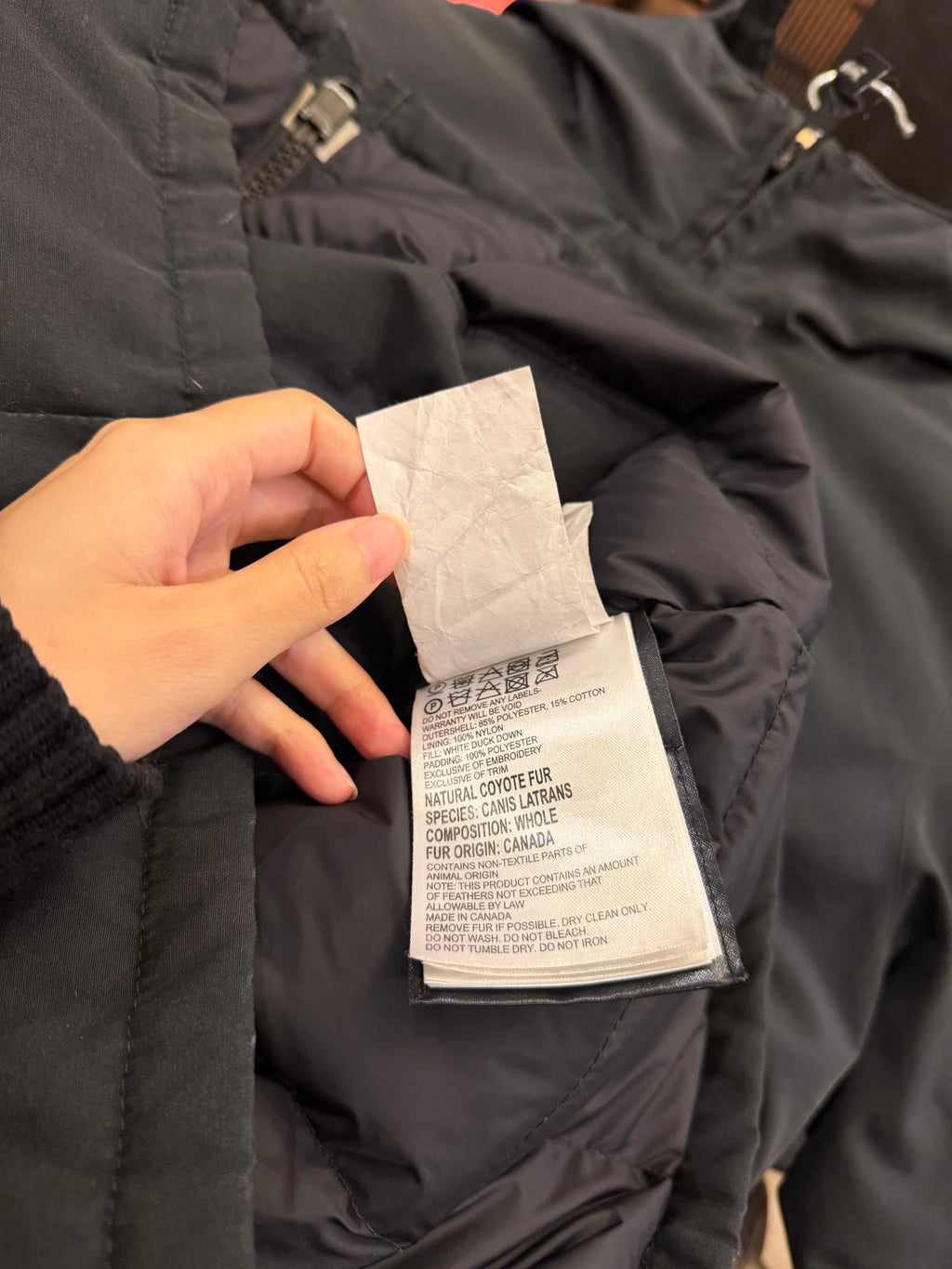 Canada Goose womens parka black