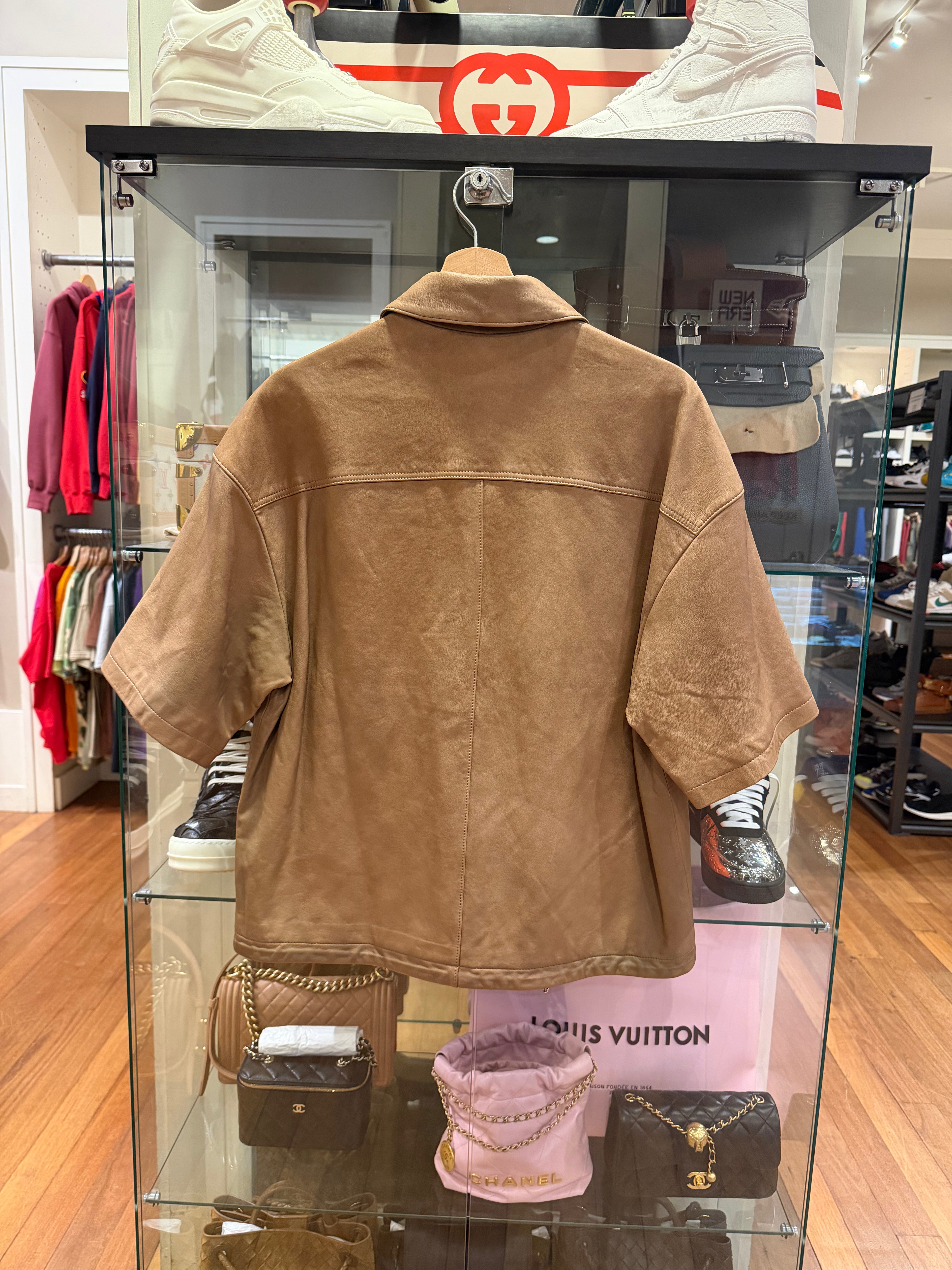 Prada Nappa Leather Shirt