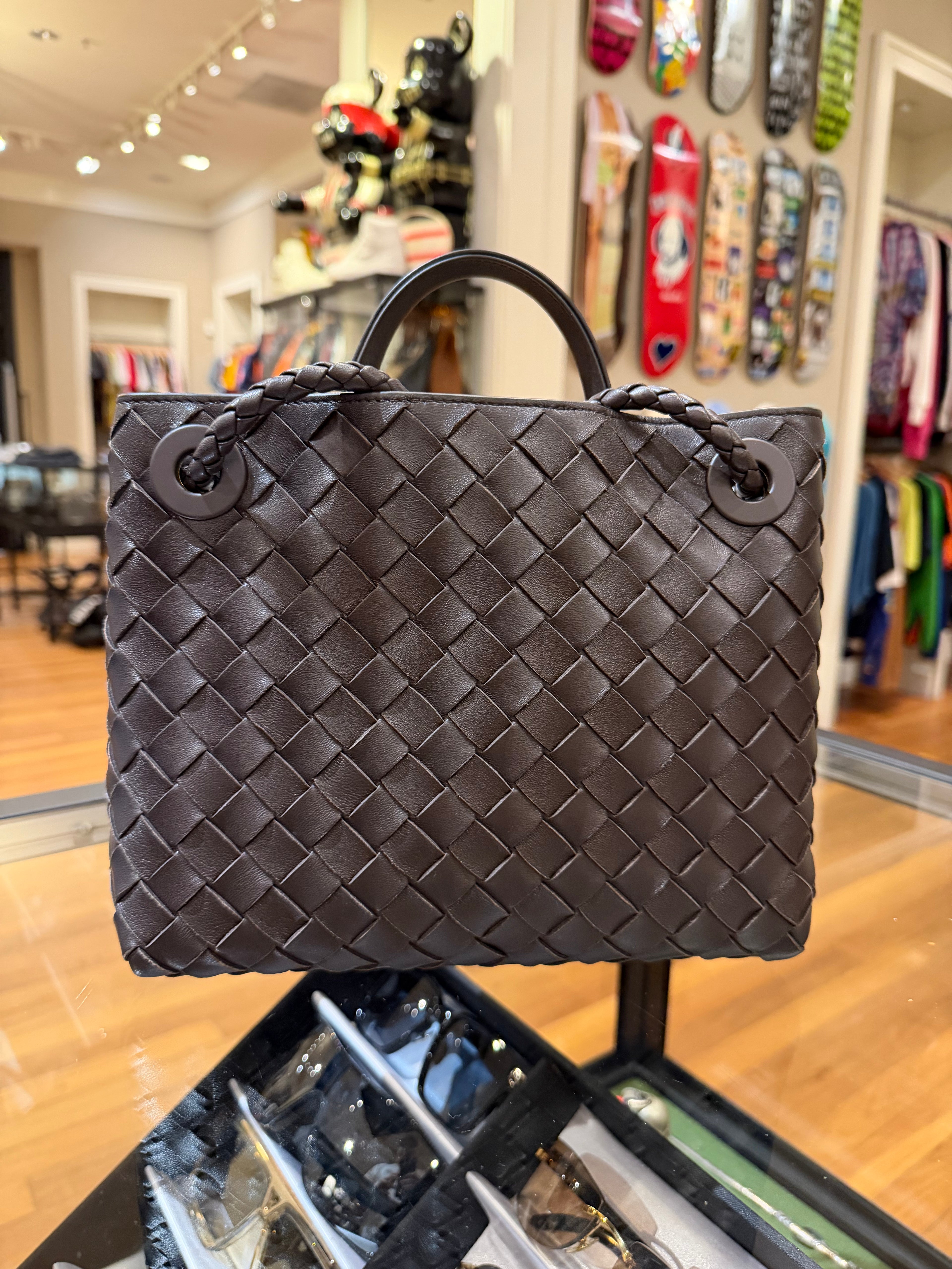 Bottega Veneta Andiamo Intrecciato Shoulder Bag