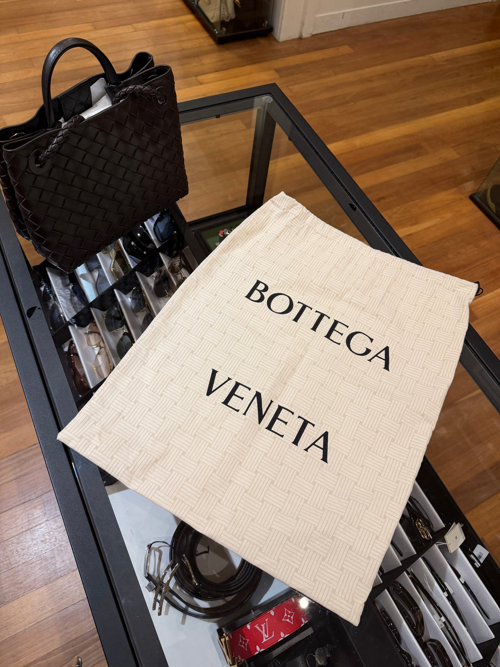 Bottega Veneta Andiamo Intrecciato Shoulder Bag