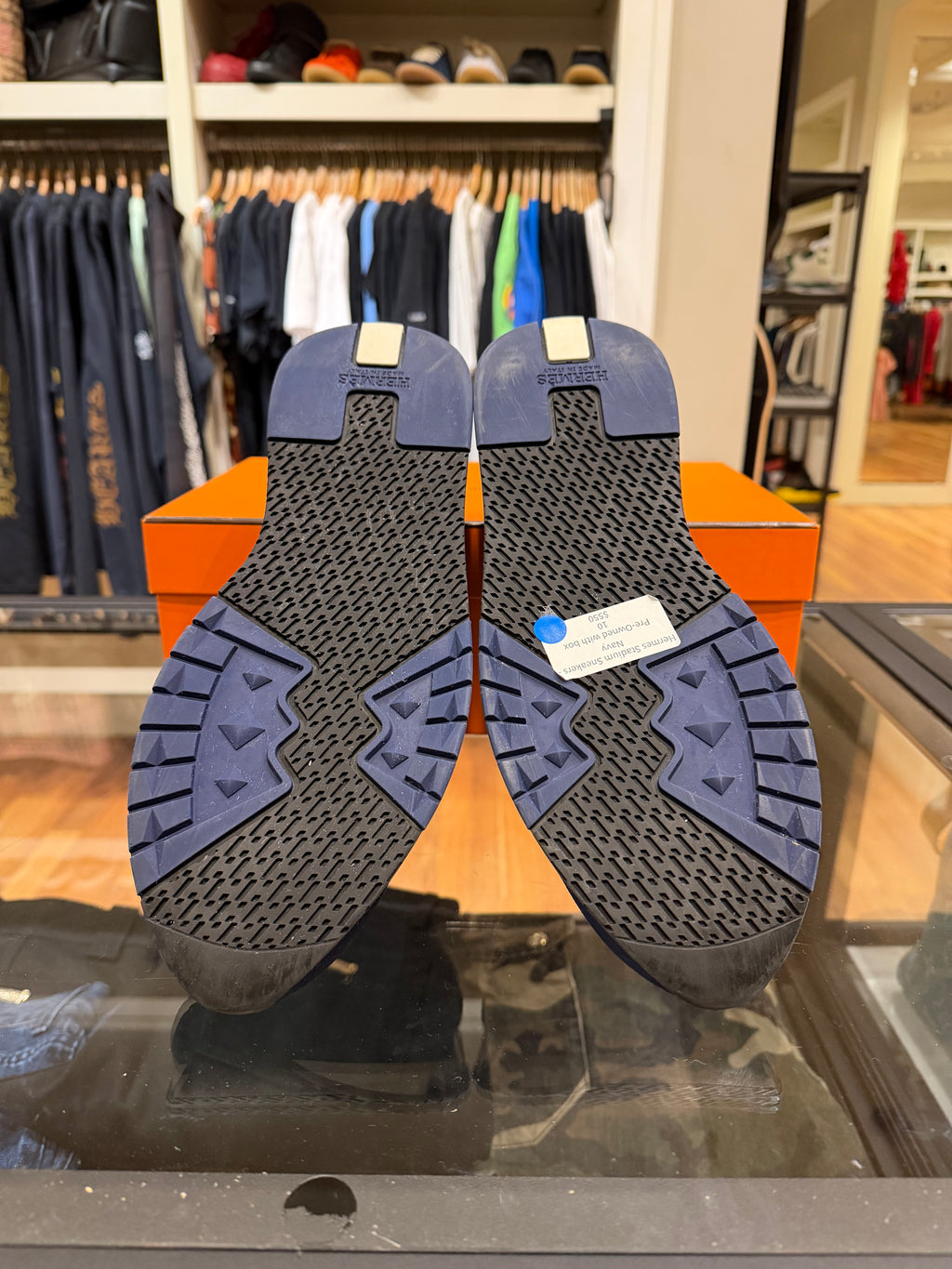 Hermes Stadium Sneakers - Navy