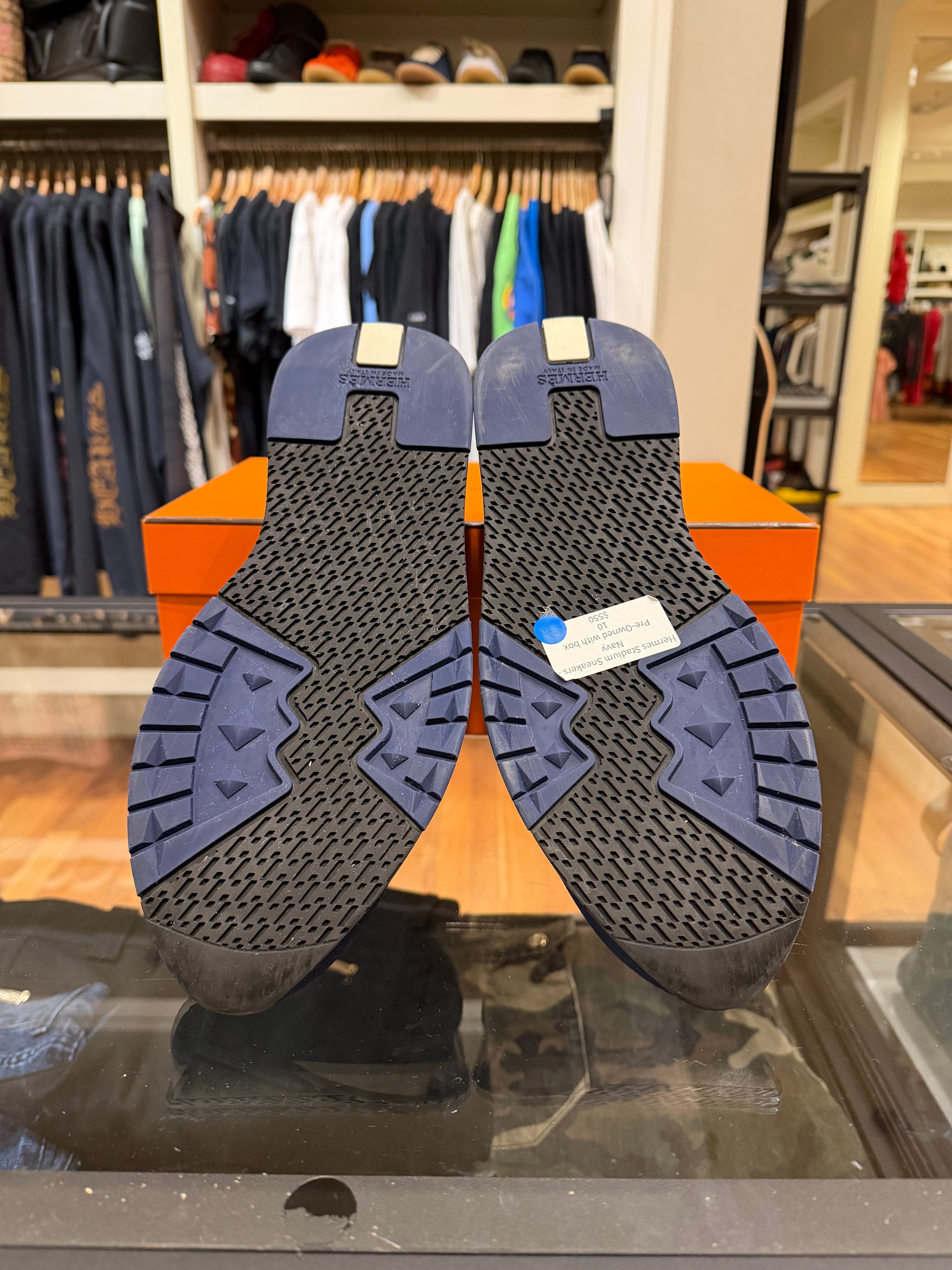 Hermes Stadium Sneakers - Navy