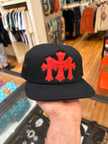 Chrome Hearts Red Cemetery Cross Patch Hat