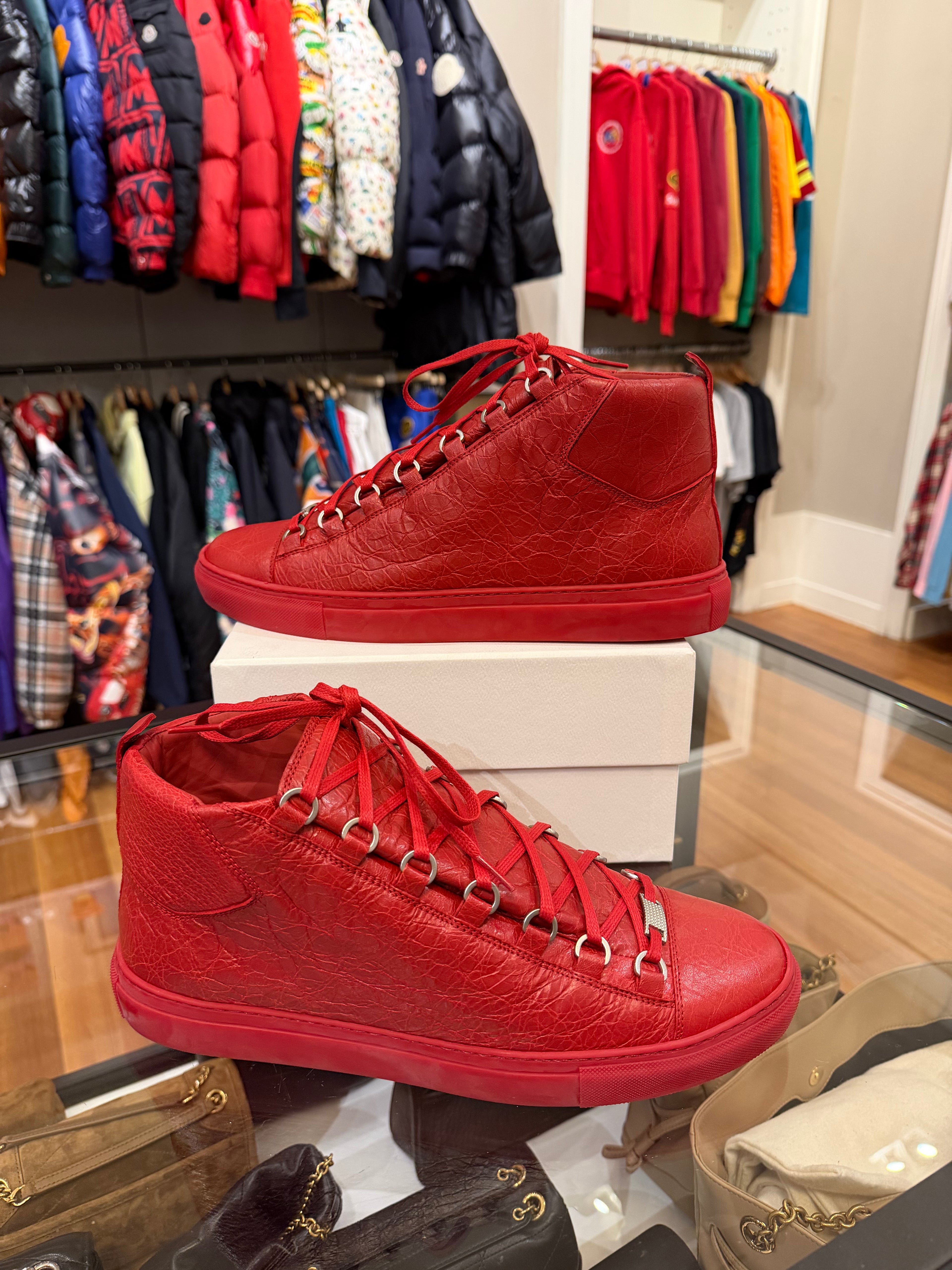 Balenciaga Arena High Top
Sneakers - Red