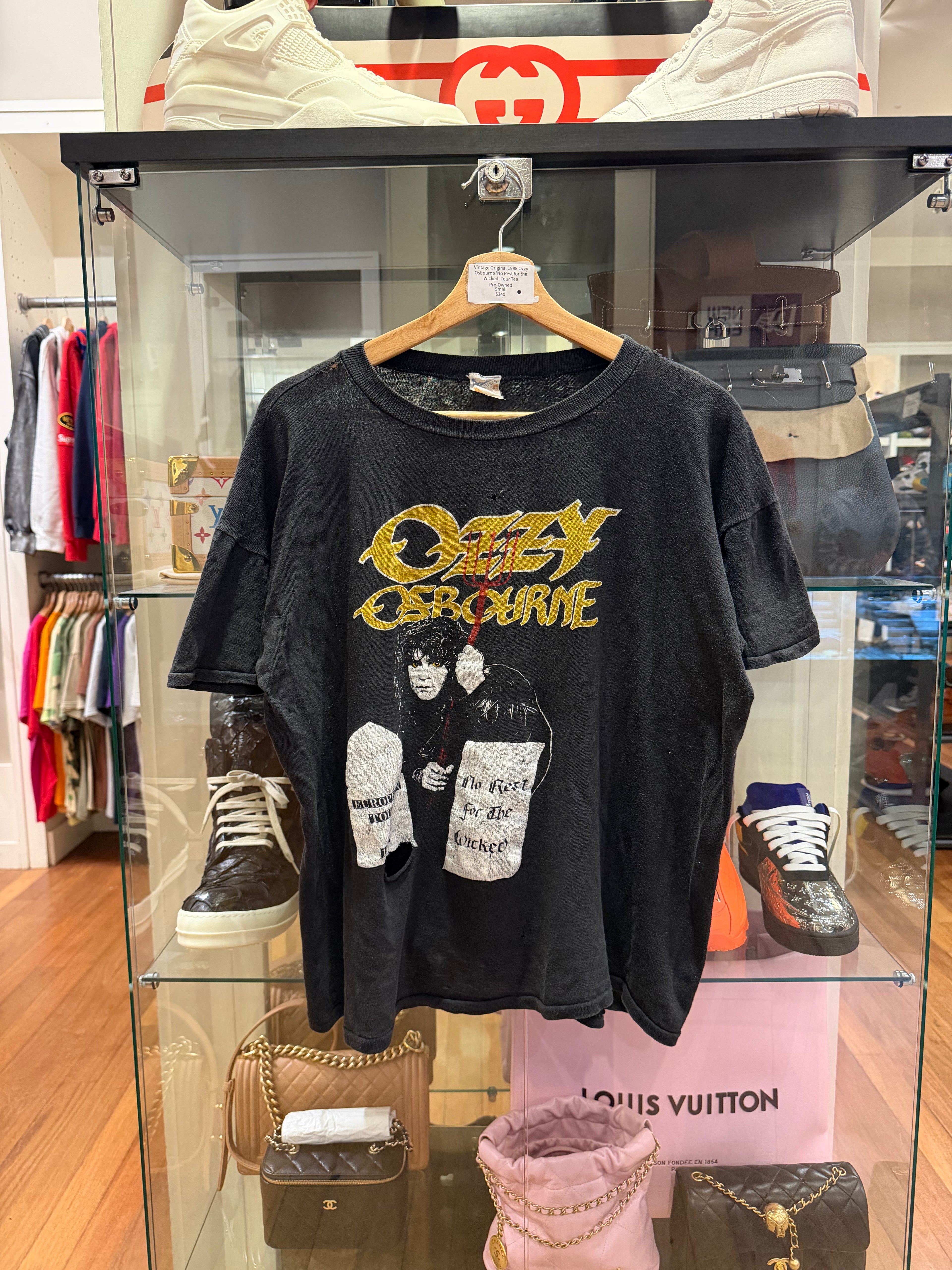 Vintage Original 1988 Ozzy
Osbourne 'No Rest for the Wicked' Tour Tee