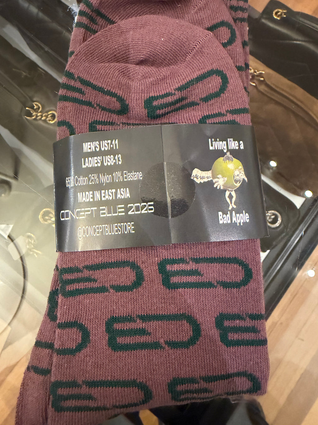 Concept Blue Socks - Maroon
