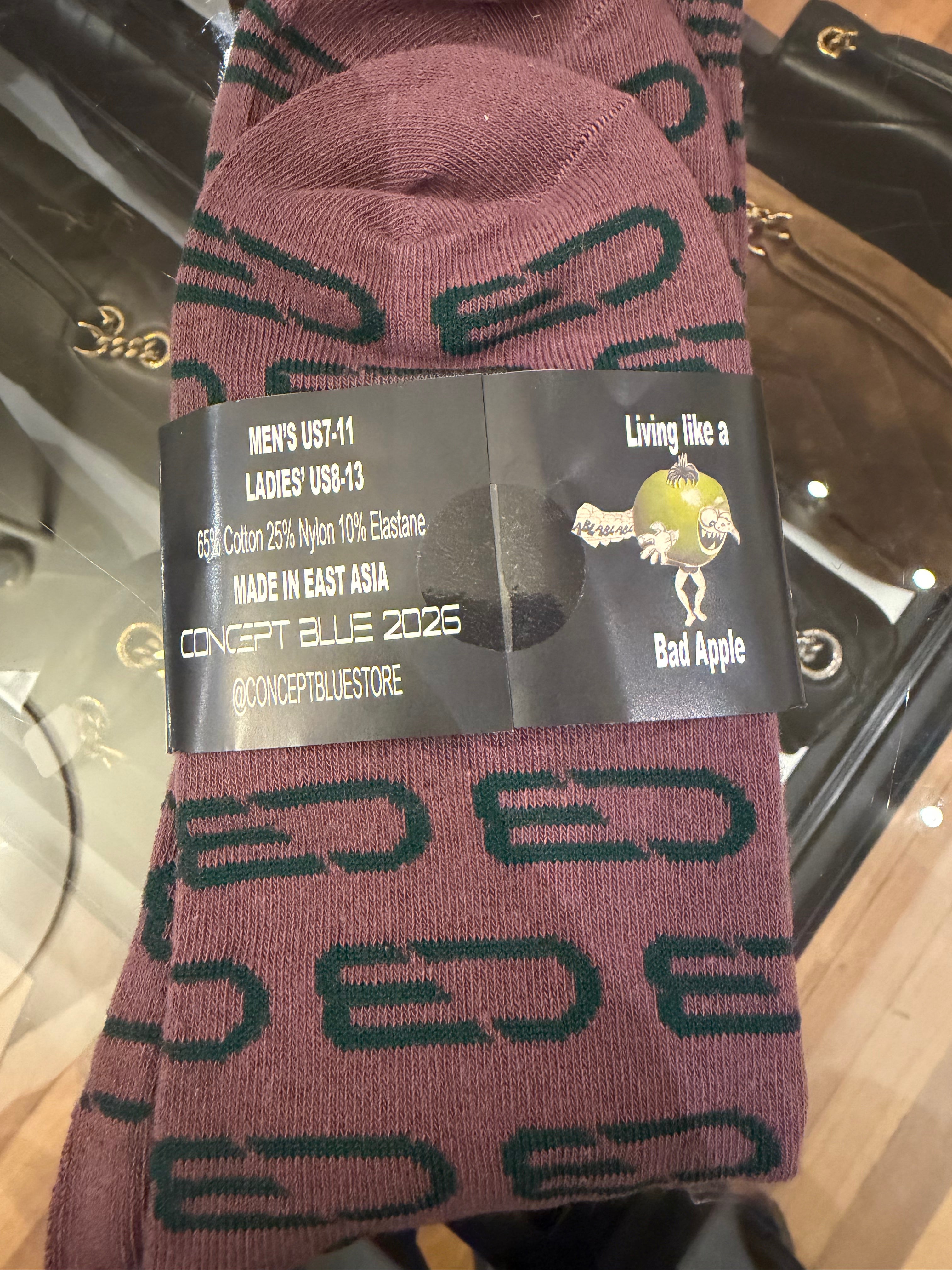 Concept Blue Socks - Maroon