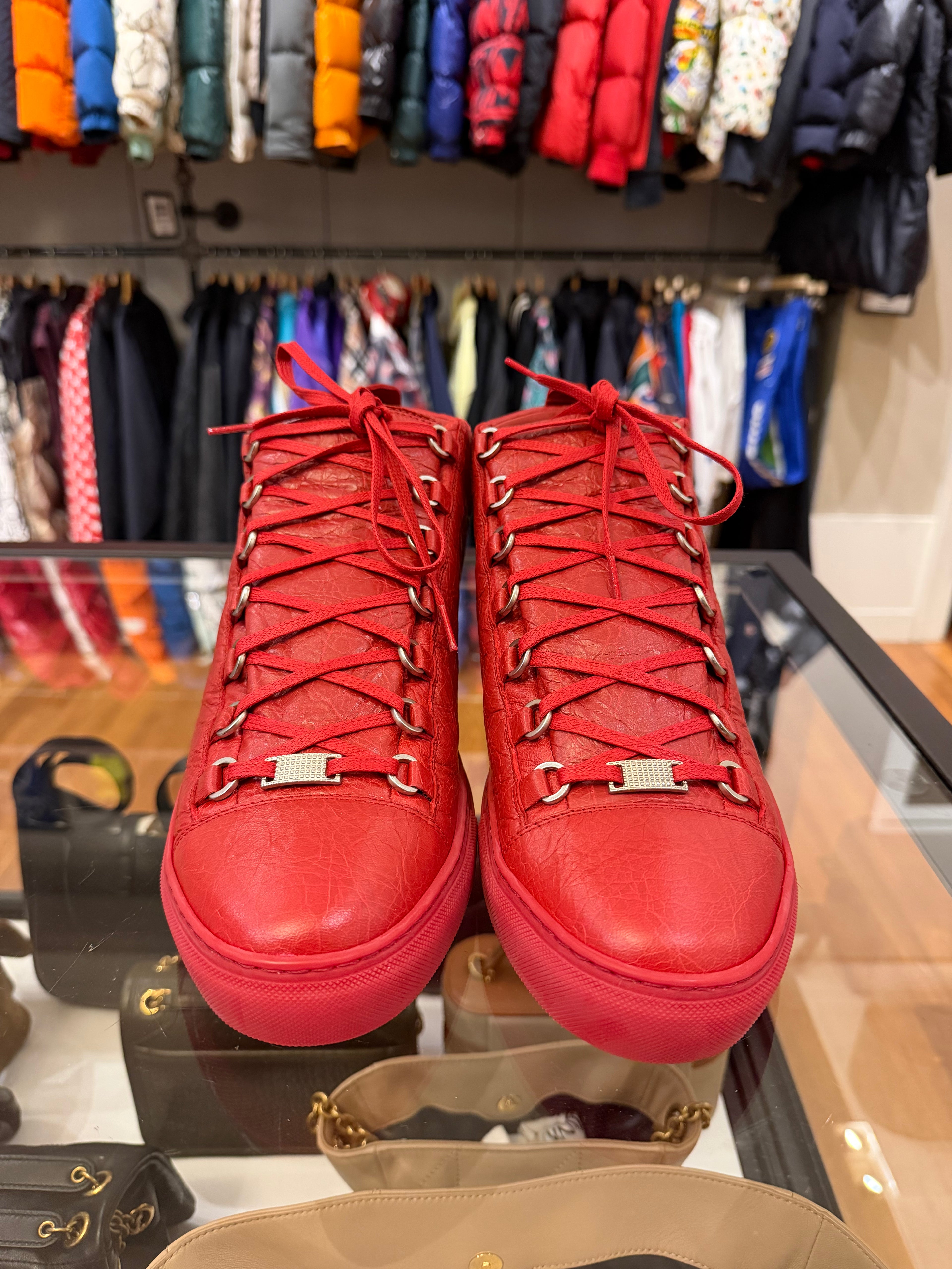 Balenciaga Arena High Top
Sneakers - Red