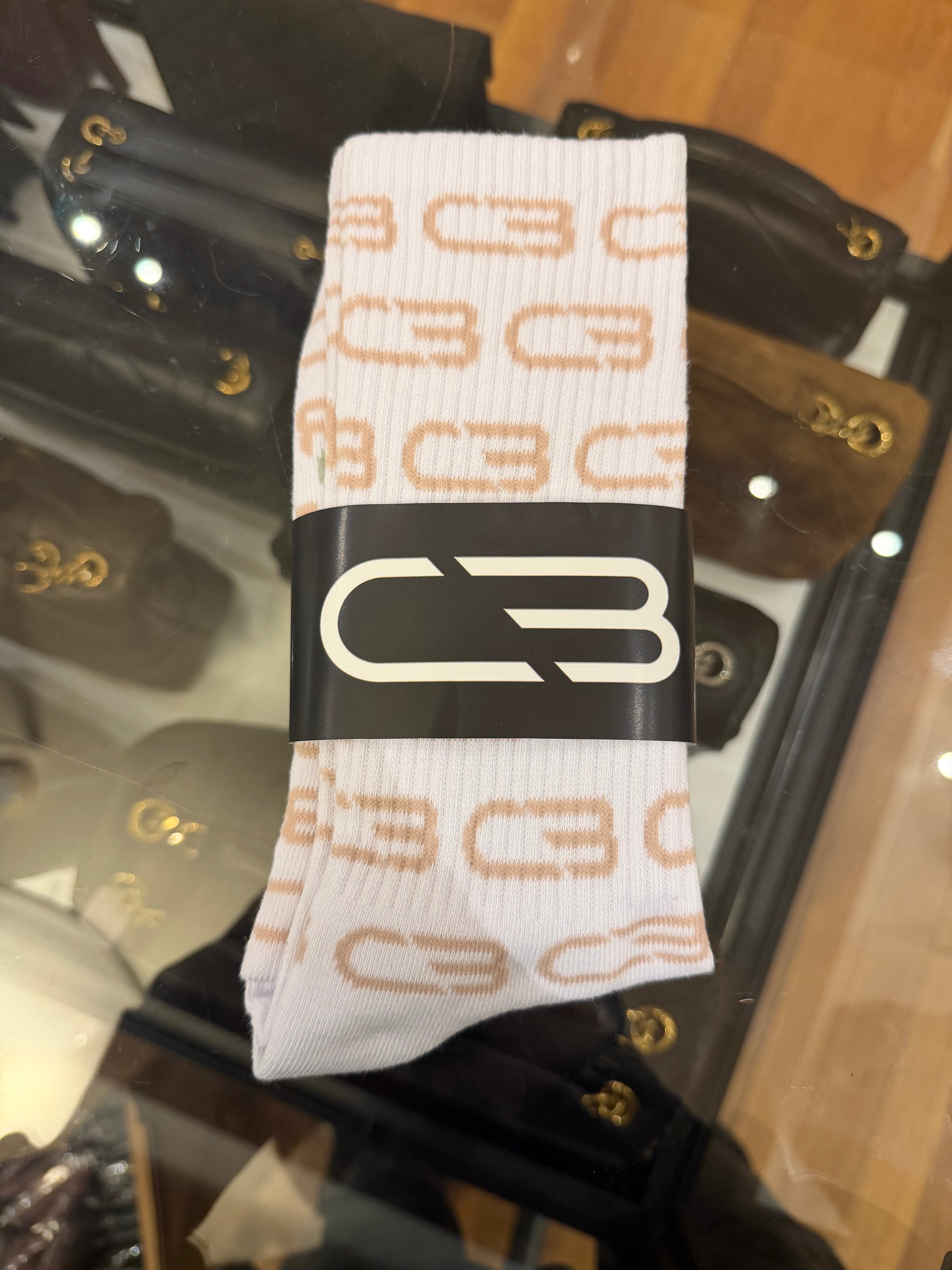 Concept Blue Socks - White