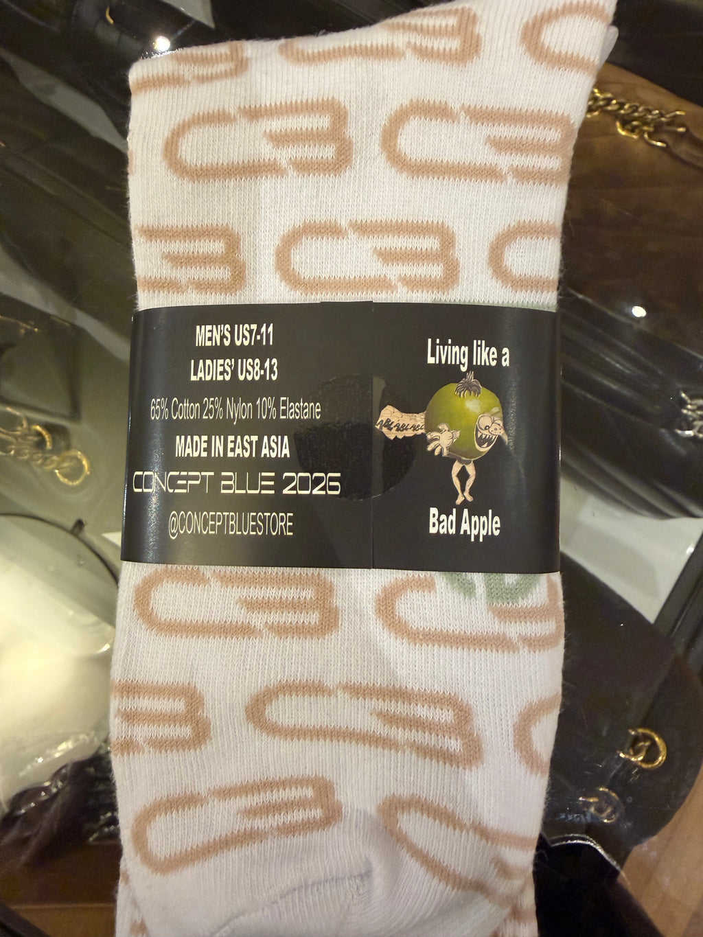 Concept Blue Socks - White