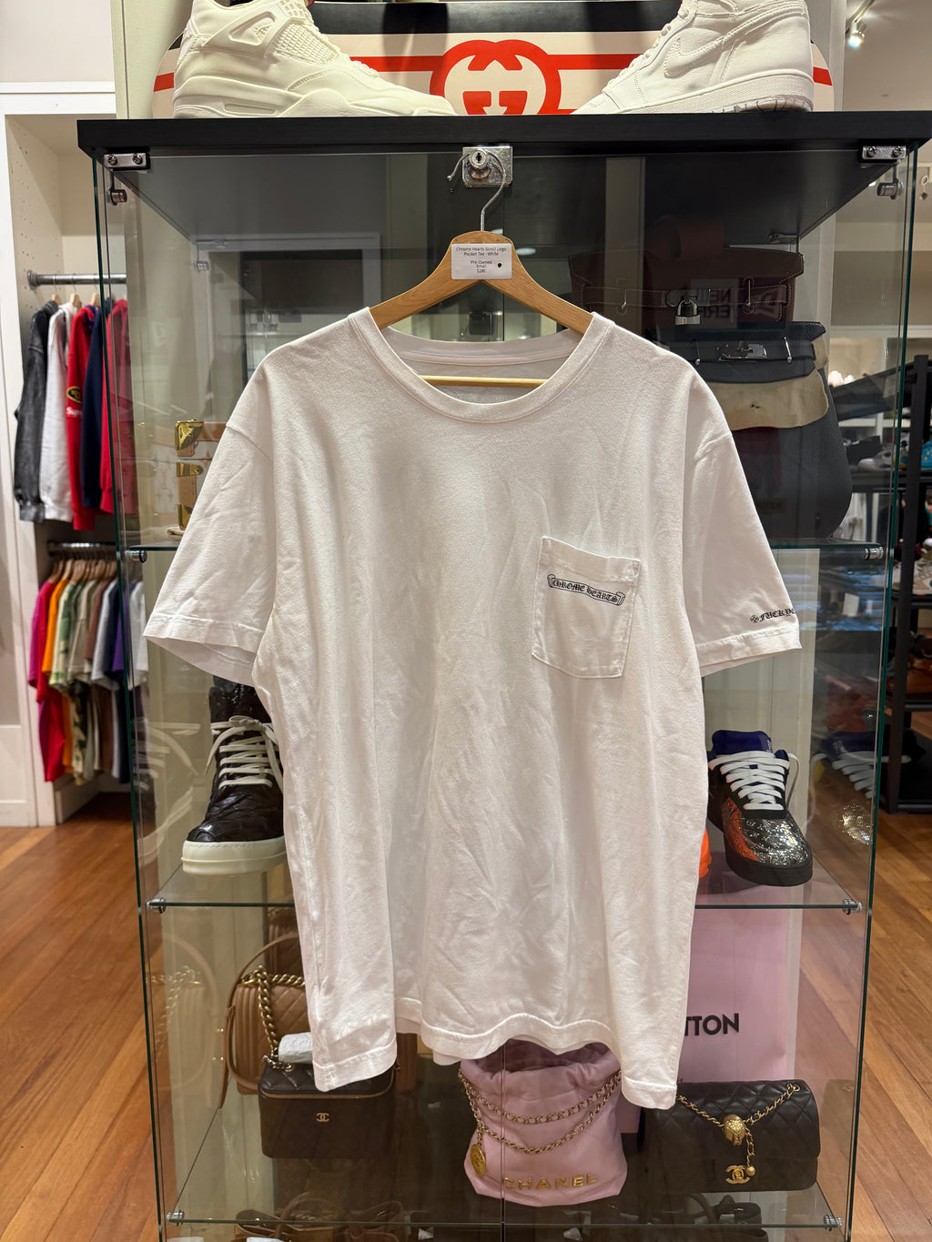 Chrome Hearts Scroll Logo
Pocket Tee