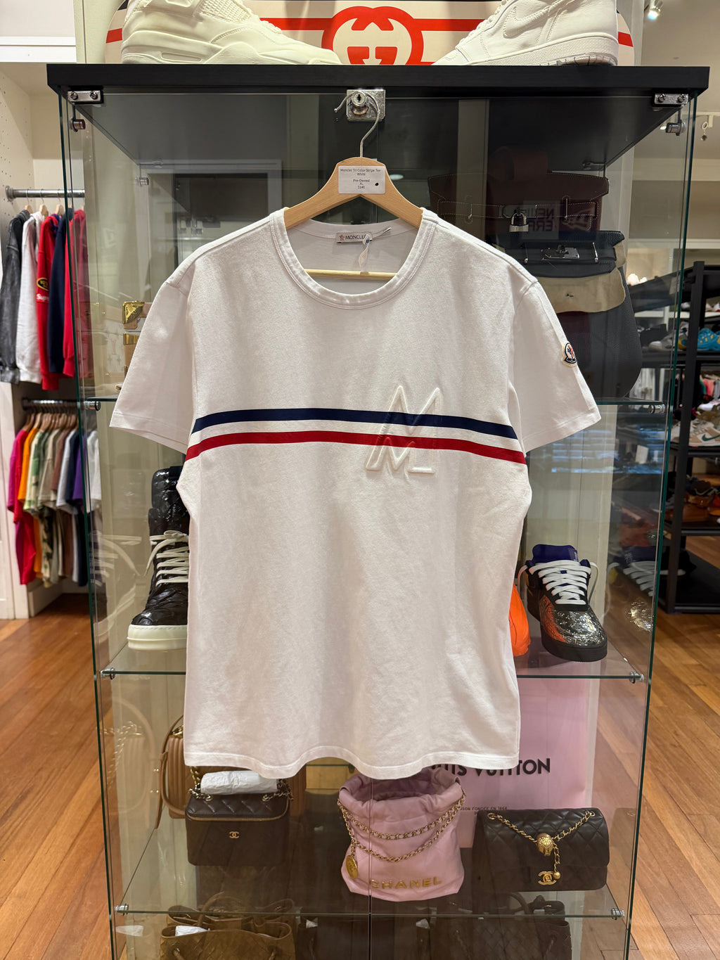 Moncler Tri Color Stripe Tee