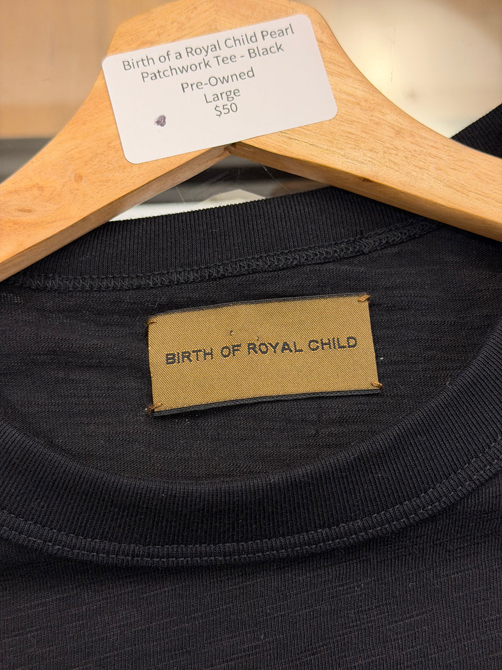 Birth of a Royal Child Pearl
Patchwork Tee - Black
